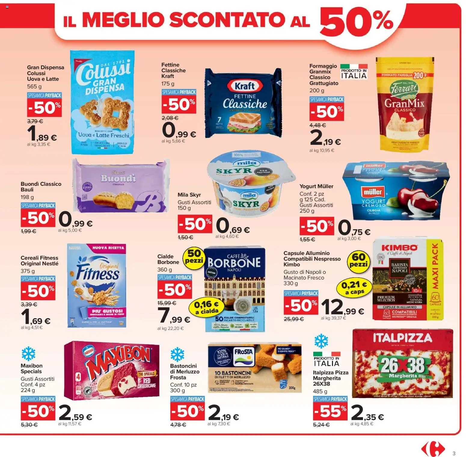 Volantino Carrefour del 07.04.2026 | Pagina: 3 | Prodotti: Caffè, Pesce, Latte, The