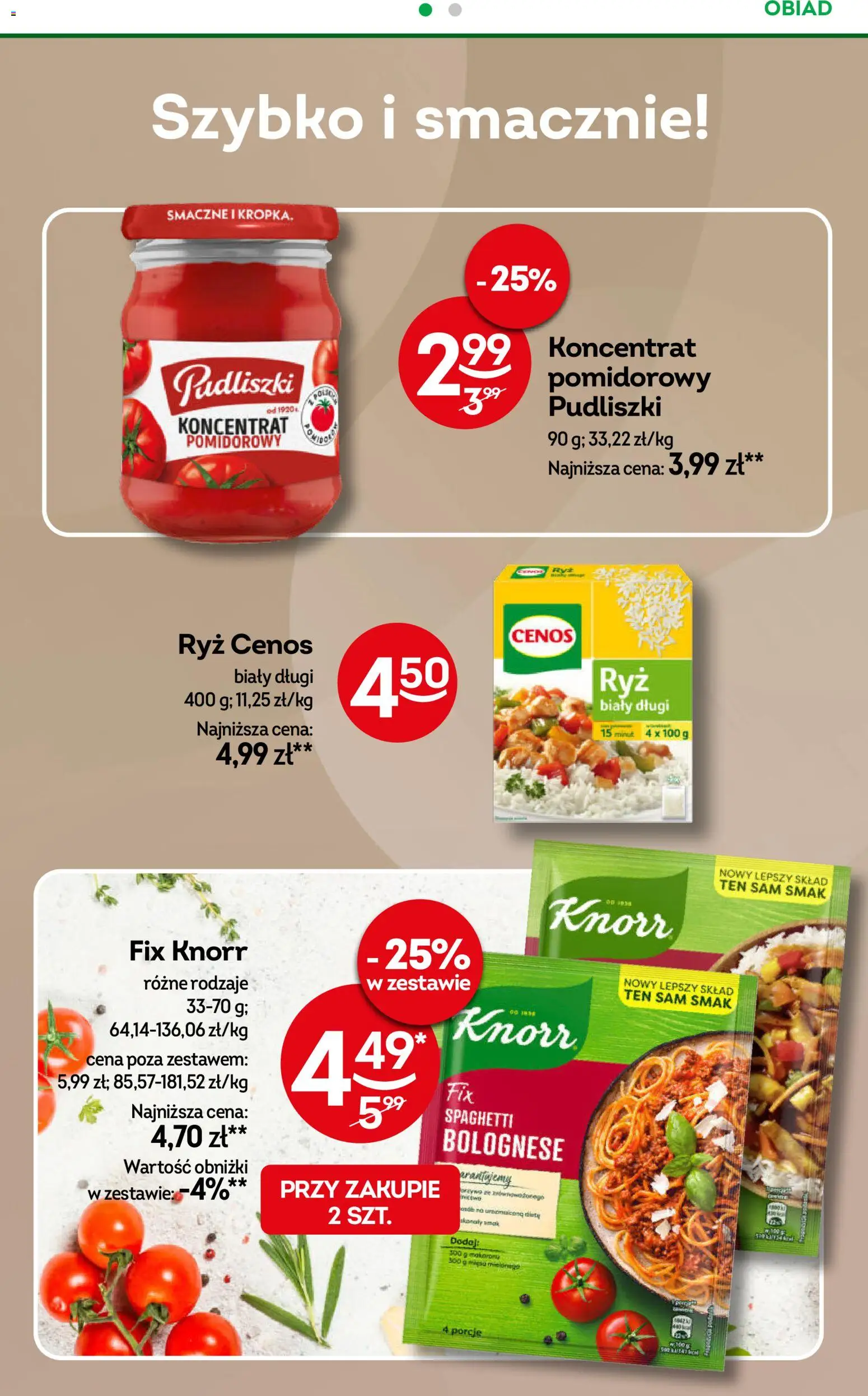 Żabka gazetka - Codzienne produkty od 08.04.2026 | Strona: 16 | Produkty: Koncentrat pomidorowy, Ryż