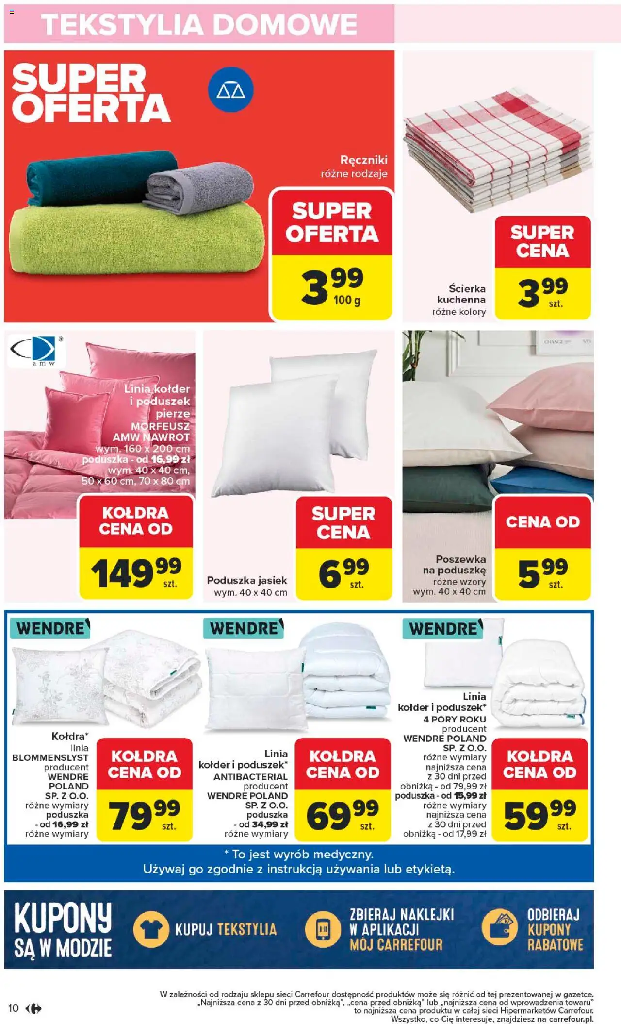 Carrefour Gazetka - Łap okazje od 09.10.2025 | Strona: 10 | Produkty: Poduszka, Naklejki, Kołdra, Tekstylia