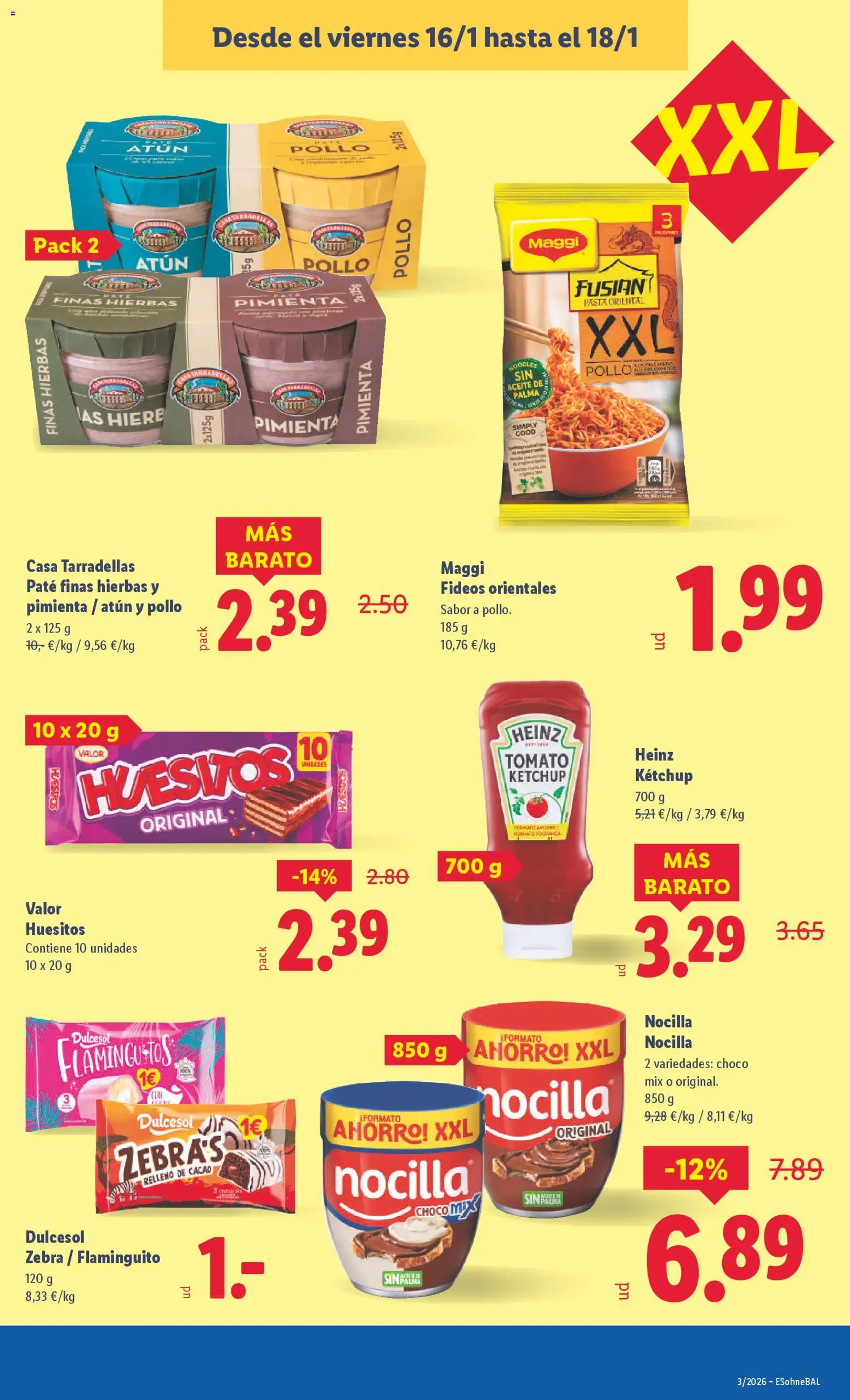 Lidl folleto │ válido desde el 12.01.2026 | Página: 29 | Productos: Chocolate, Paté, Pasta, Φρυγανιές σικάλεως
