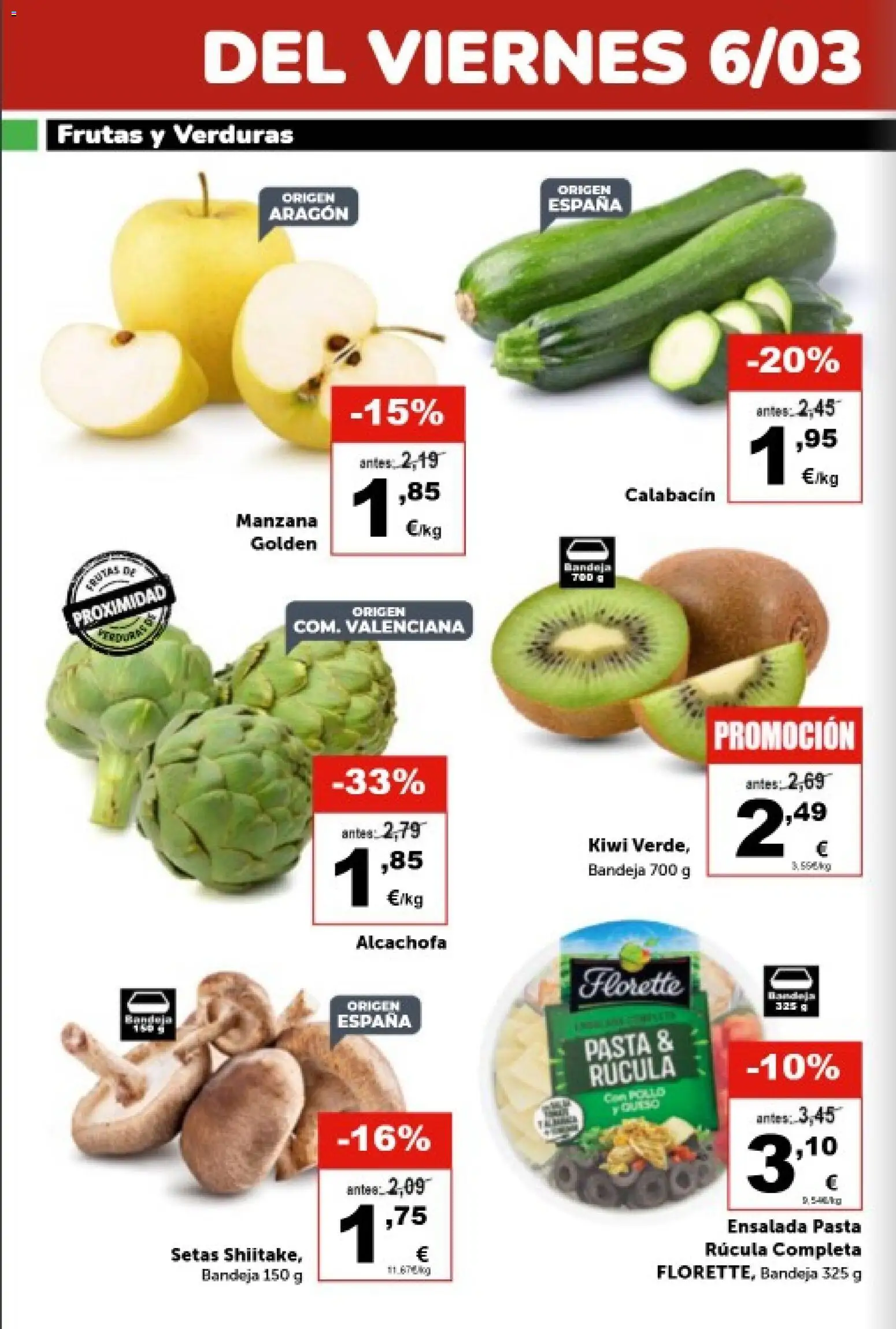 Masymas folleto │ válido desde el 06.03.2026 | Página: 2 | Productos: Calabacín, Pasta, Ensalada, Bandeja