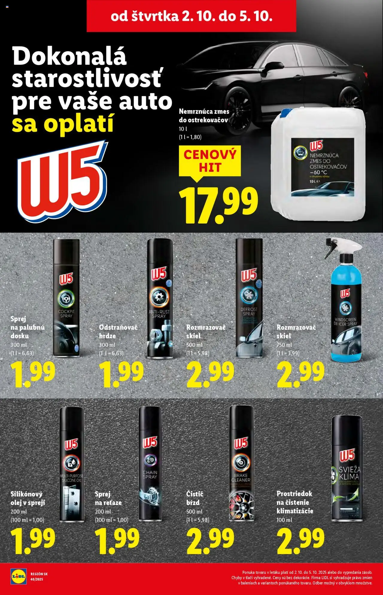 Nové Lidl akcie – leták je platný od 29.09.2025 | Strana: 88 | Produkty: Klíma, Olej