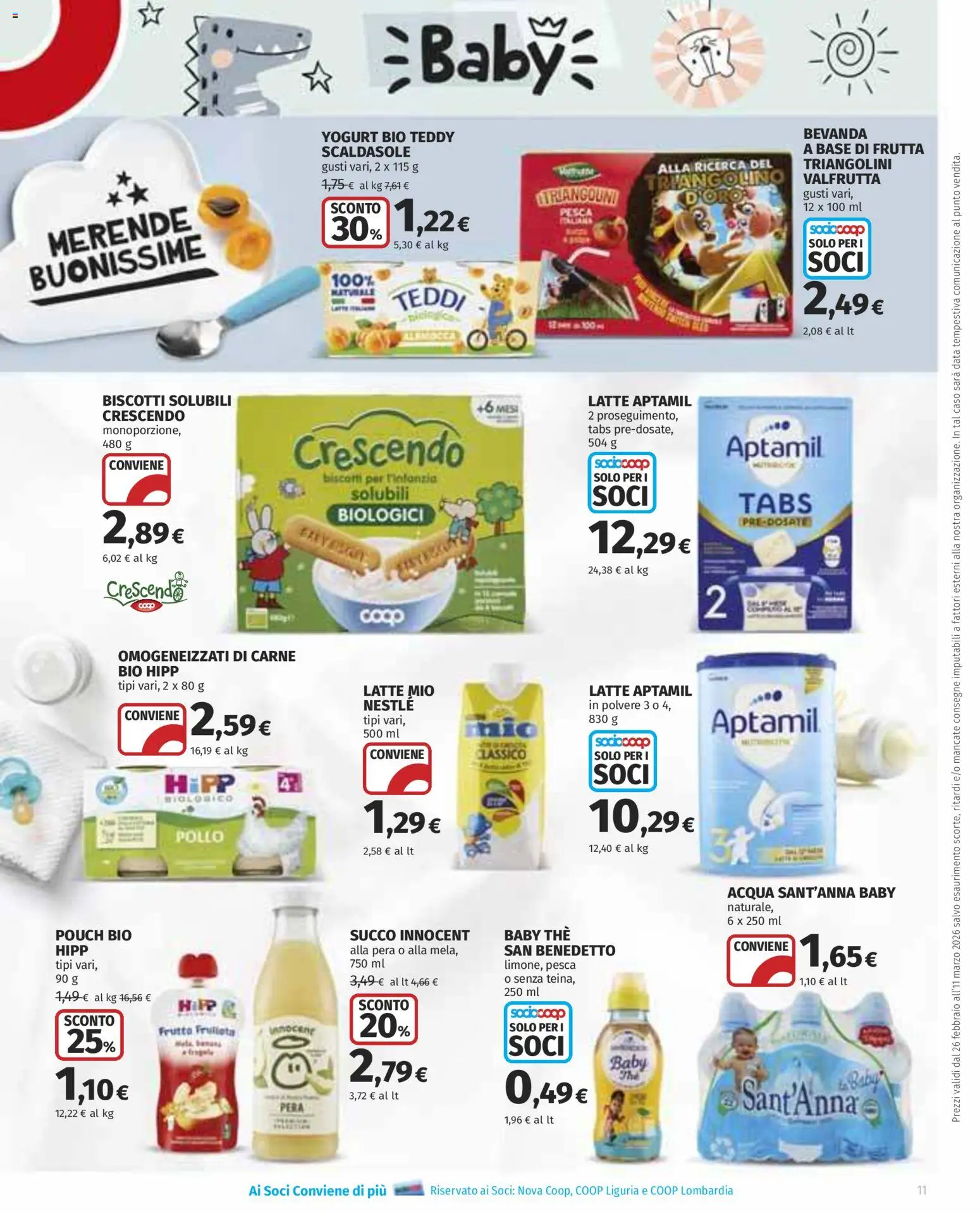 Volantino Ipercoop del 26.02.2026 | Pagina: 11 | Prodotti: Pollo, Acqua, Latte, Data