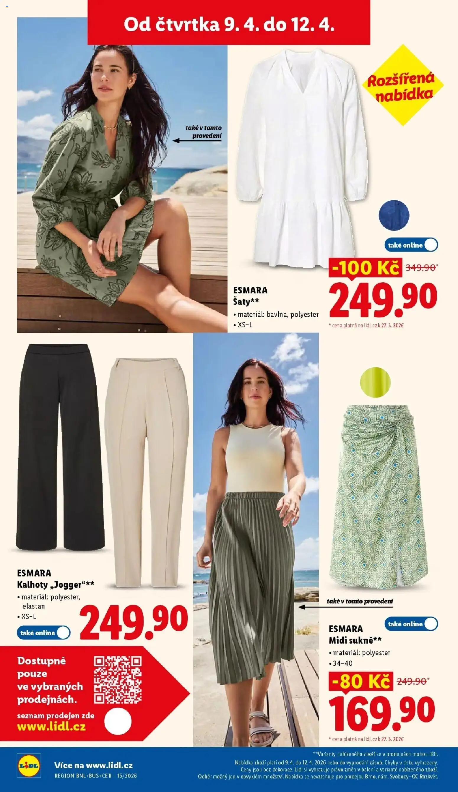Lidl aktuální leták od 09.04.2026 | Strana: 40 | Produkty: Šaty, Sukně, Kalhoty