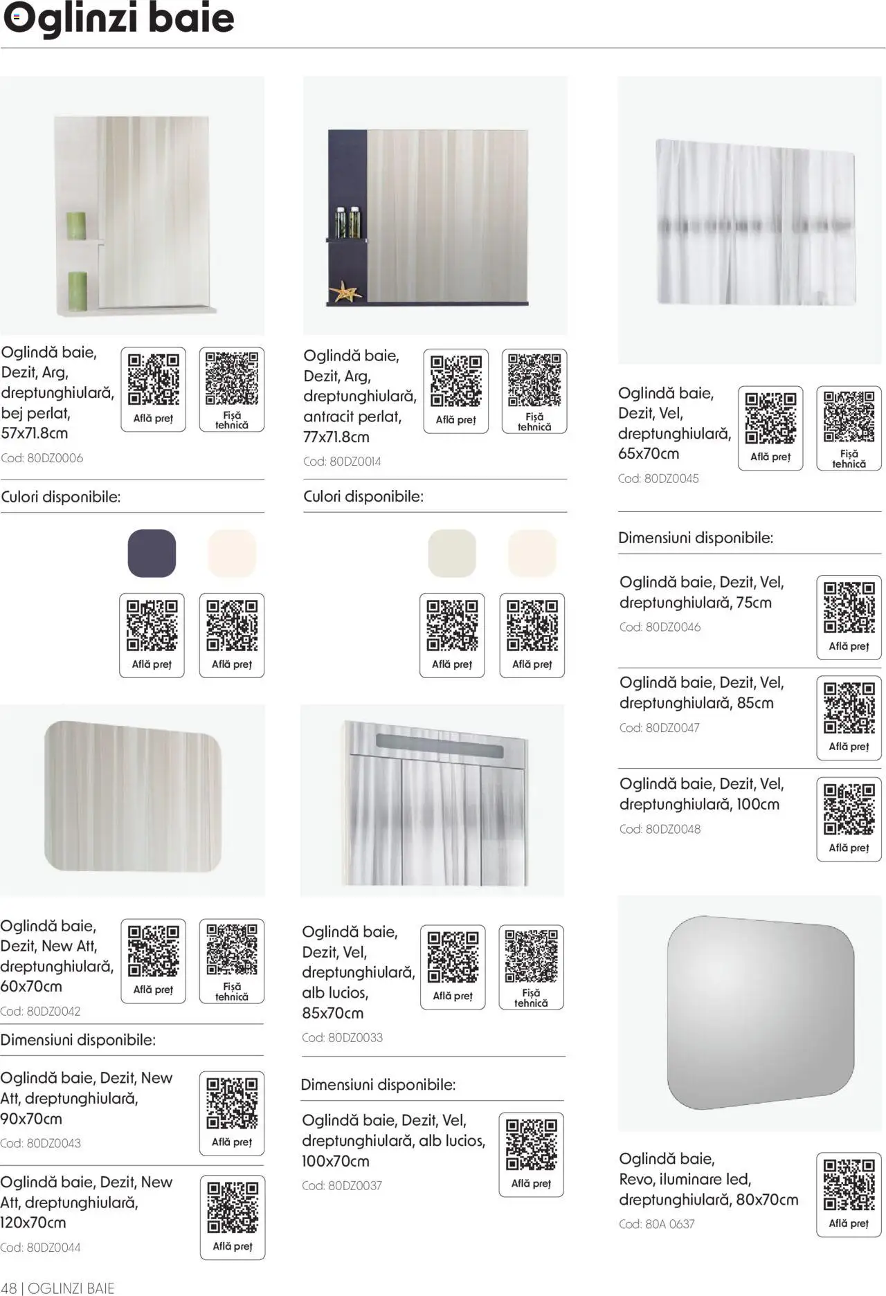 Catalog Romstal – valabil de la 25.11.2024 | Pagină: 48 | Produse: Oglindă