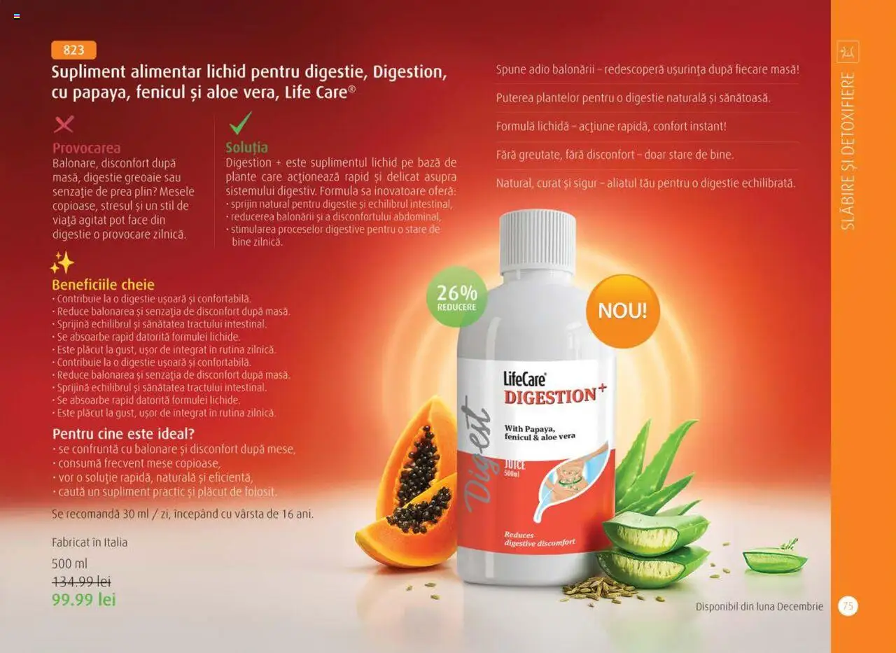 Noul catalog Life Care – valabil de la 01.10.2025 | Pagină: 77 | Produse: Aloe vera, Masă