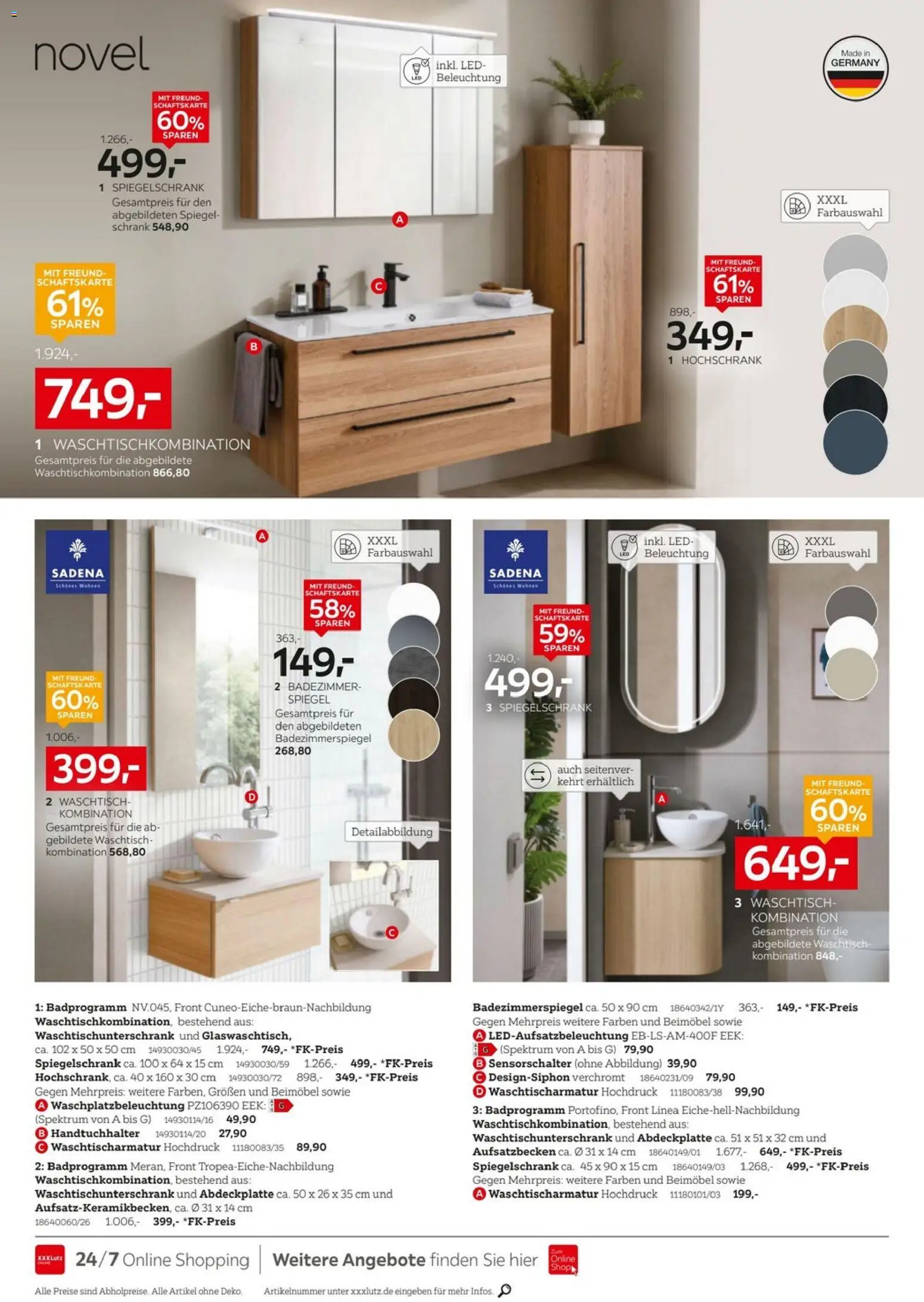 XXXLutz Badzimmertesterinnen und -tester gesucht – gültig ab 25.04.2026 | Seite: 6 | Produkte: Waschtisch, Badezimmerspiegel, Spiegelschrank, Hochschrank