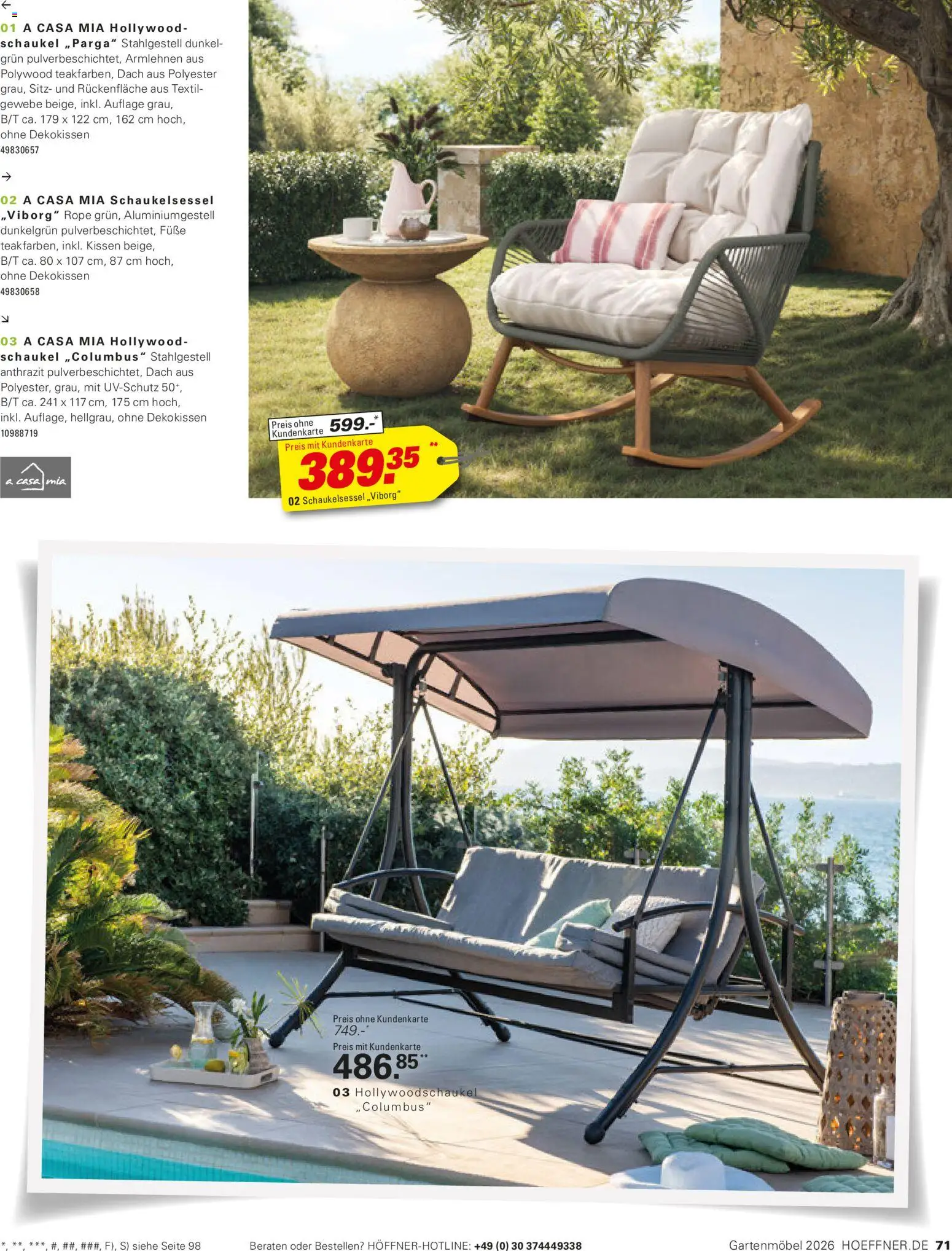 Höffner Prospekt Gartenmöbel – gültig ab 27.03.2026 | Seite: 71 | Produkte: Kissen