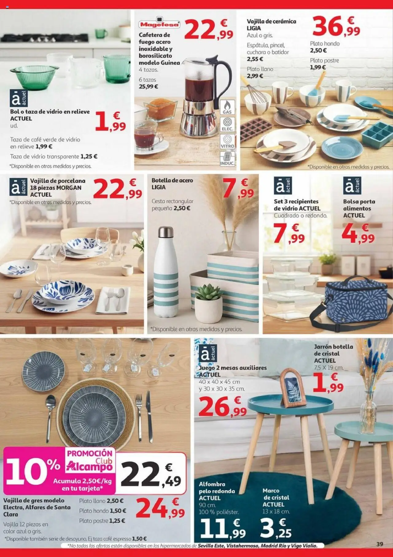 Alcampo - Canarias │ válido desde el 09.10.2025 | Página: 39 | Productos: Café, Botella de cristal, Κούβα, Jarrón