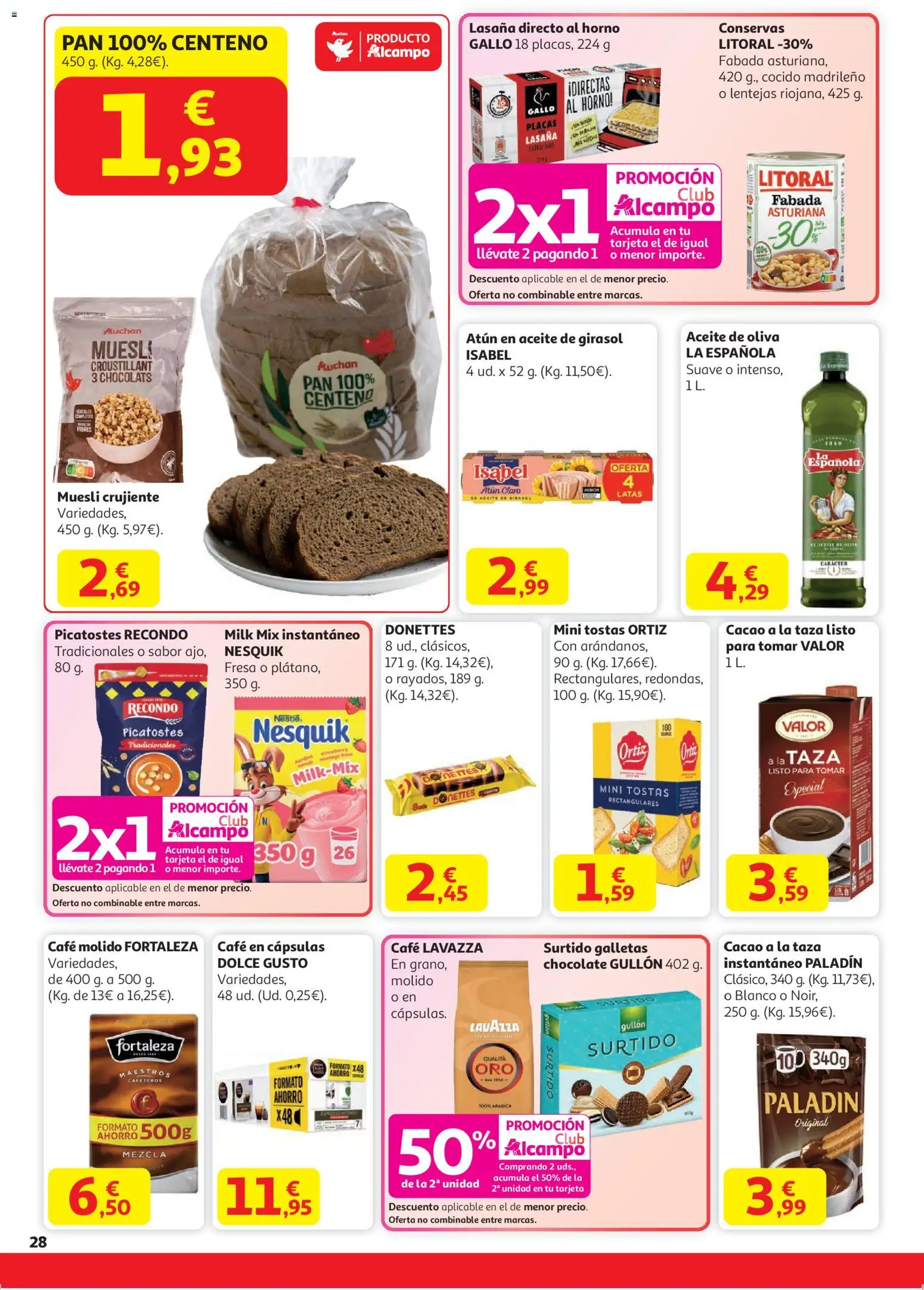 Alcampo - HP catalan  │ válido desde el 11.12.2025 | Página: 28 | Productos: Aceite, Café, Chocolate, Café en cápsulas