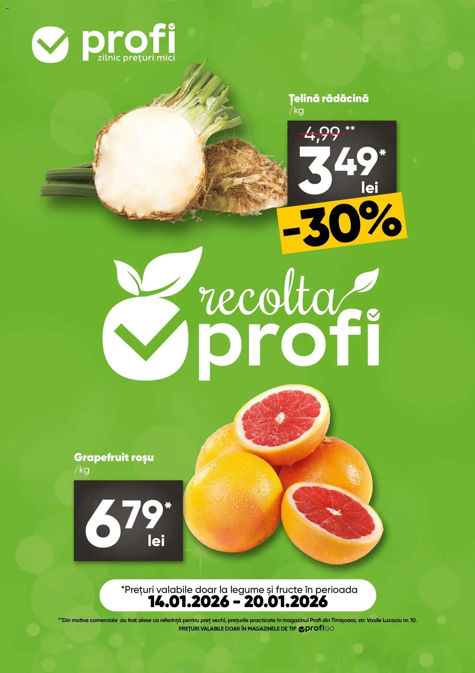 Noul catalog Profi – valabil de la 14.01.2026 | Pagină: 1 | Produse: Țelină, Mici, Legume, Fructe