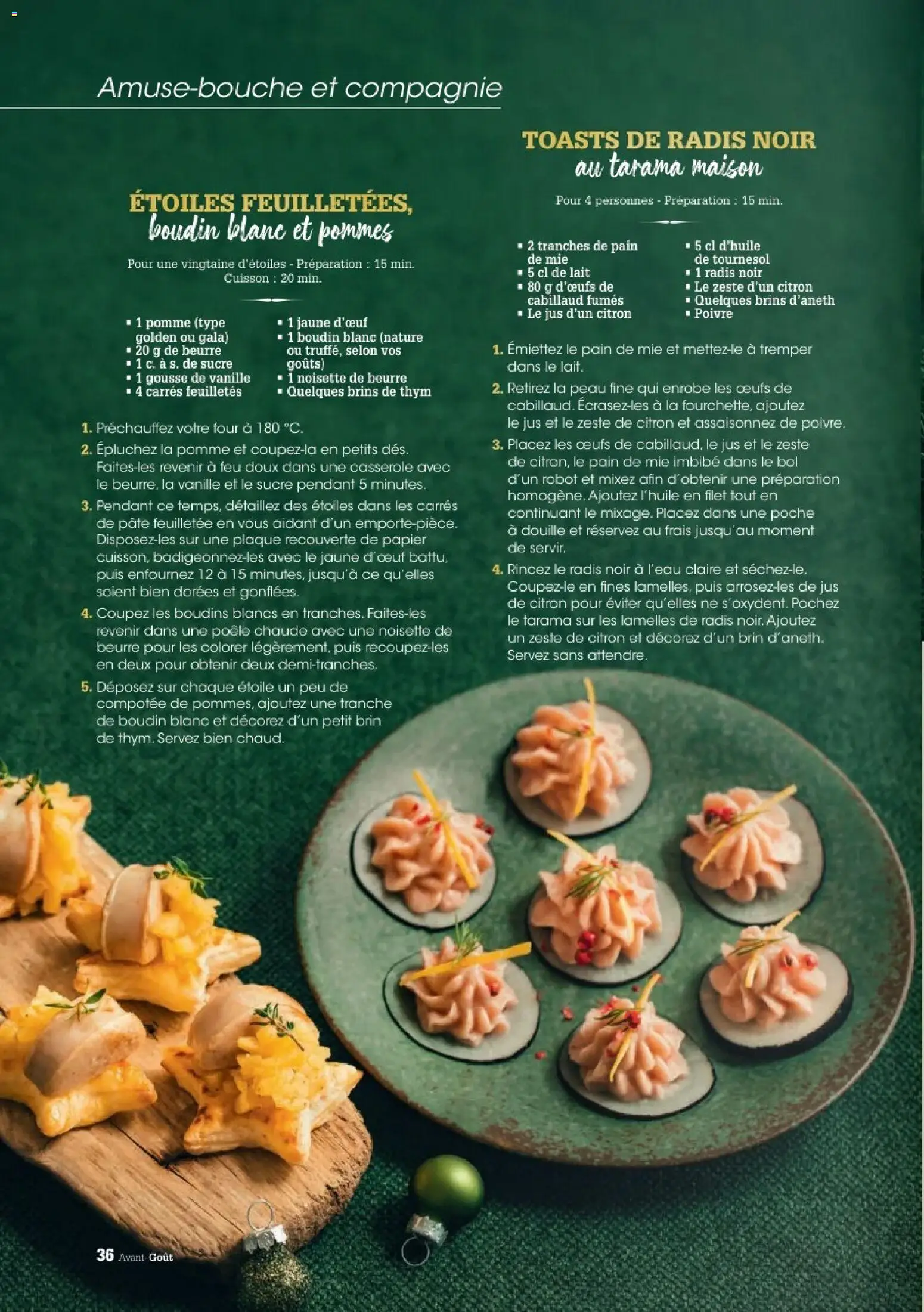 {H1} | Page: 36 | Produits: Robot, Casserole, Tarama, Pommes