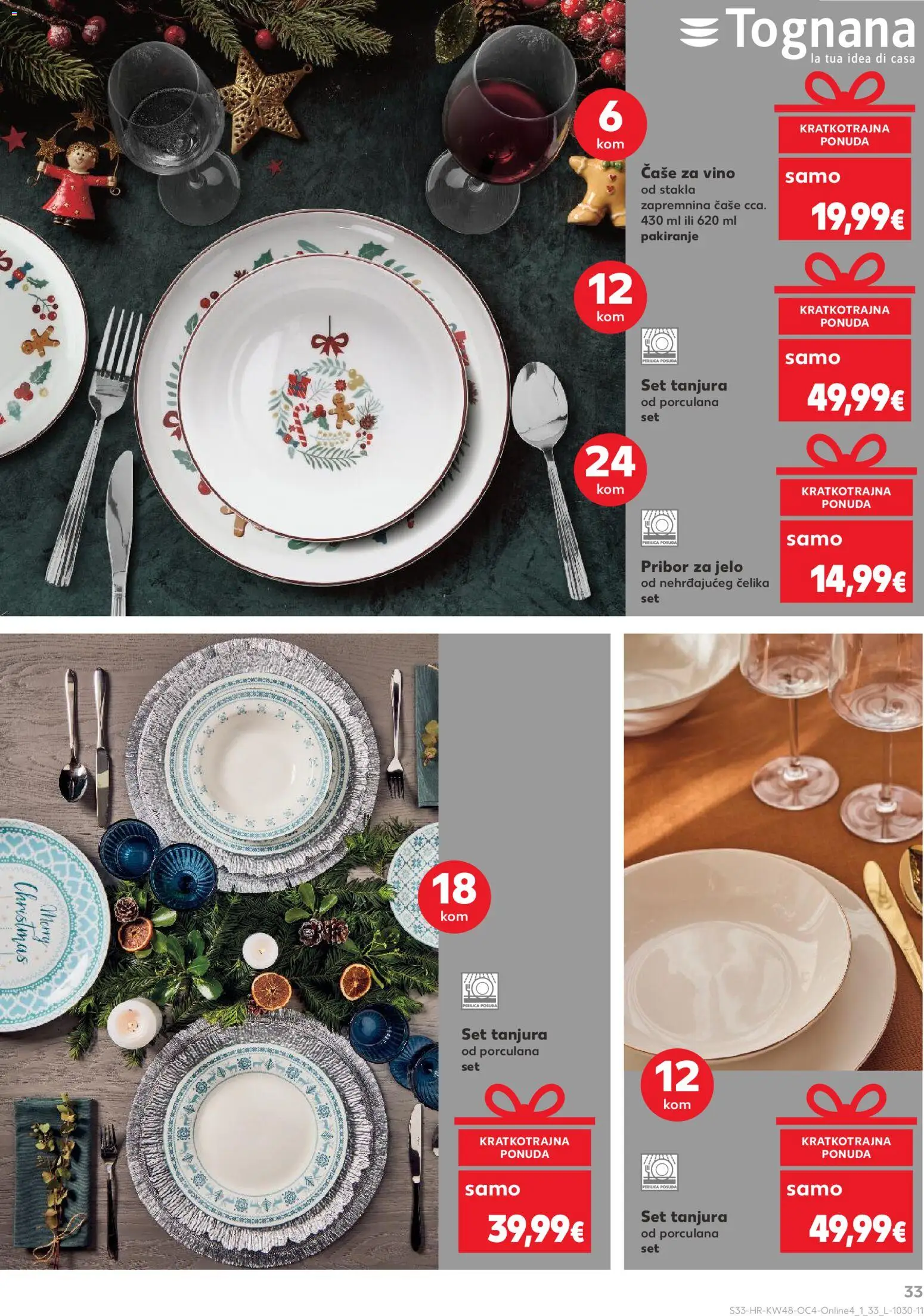 Kaufland katalog | vrijedi od 26.11.2025 | Stranica: 33 | Proizvodi: Set tanjura, Perilica posuđa, Vino, Čaše