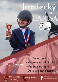 JK Larisa Trebišov leták platný od 17.10.2025