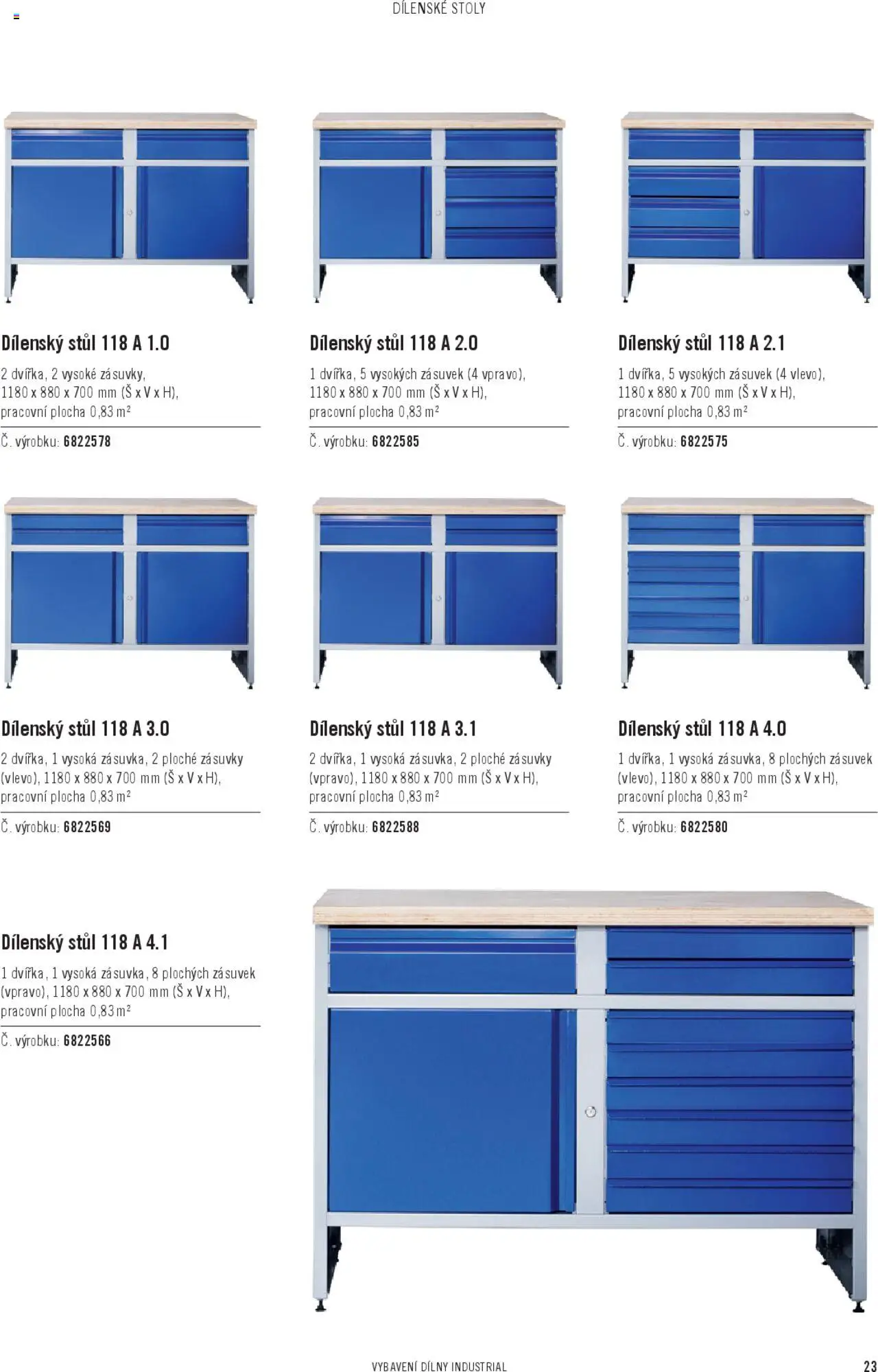 HORNBACH katalog - INDUSTRIAL - Systém vybavení dílny od 06.02.2025 | Strana: 23 | Produkty: Stůl