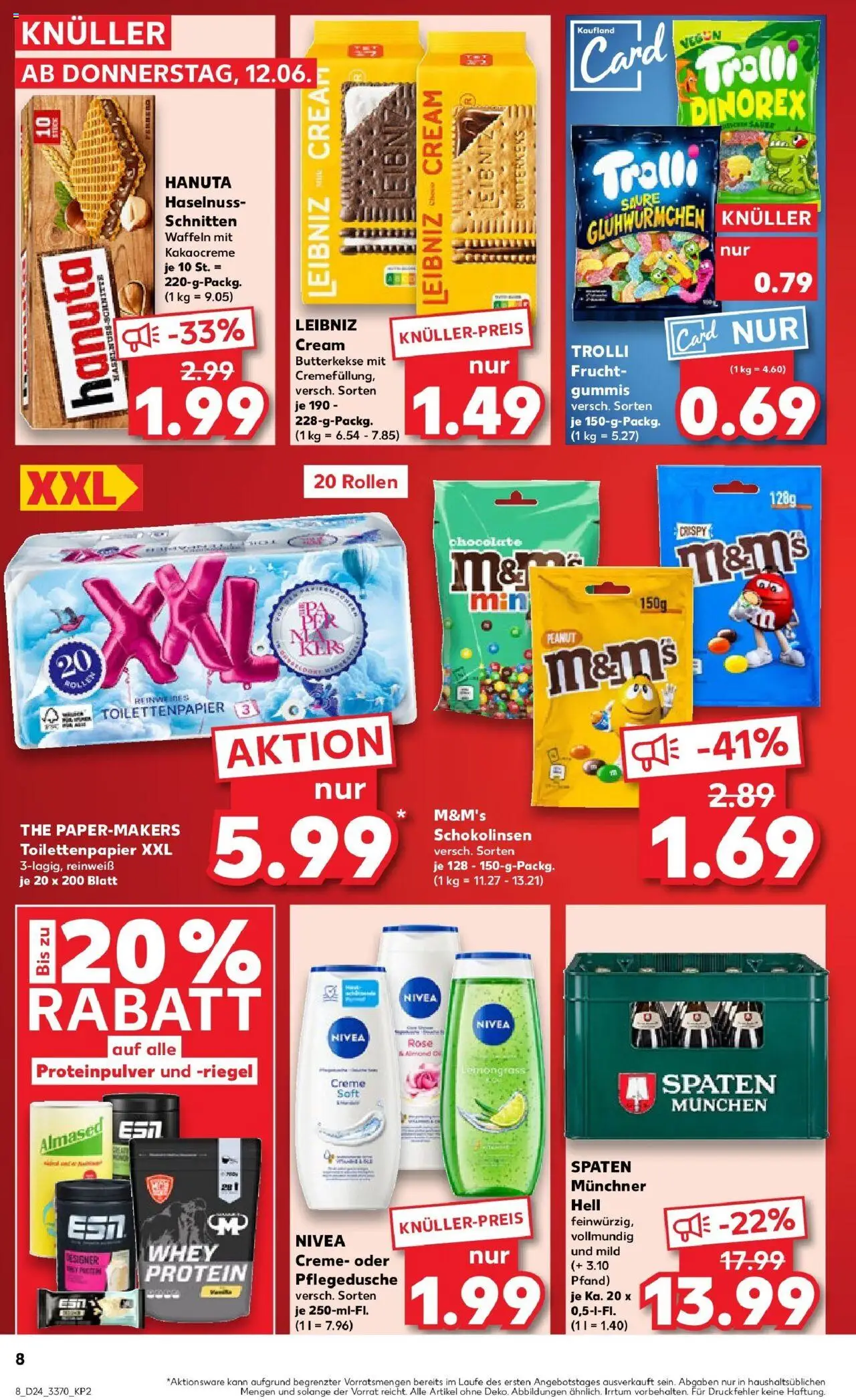 Kaufland prospekt Arnstadt	 - gültig ab dem 16.06.2025 | Seite: 23 | Produkte: M&M's, Waffeln, Butterkekse, Toilettenpapier