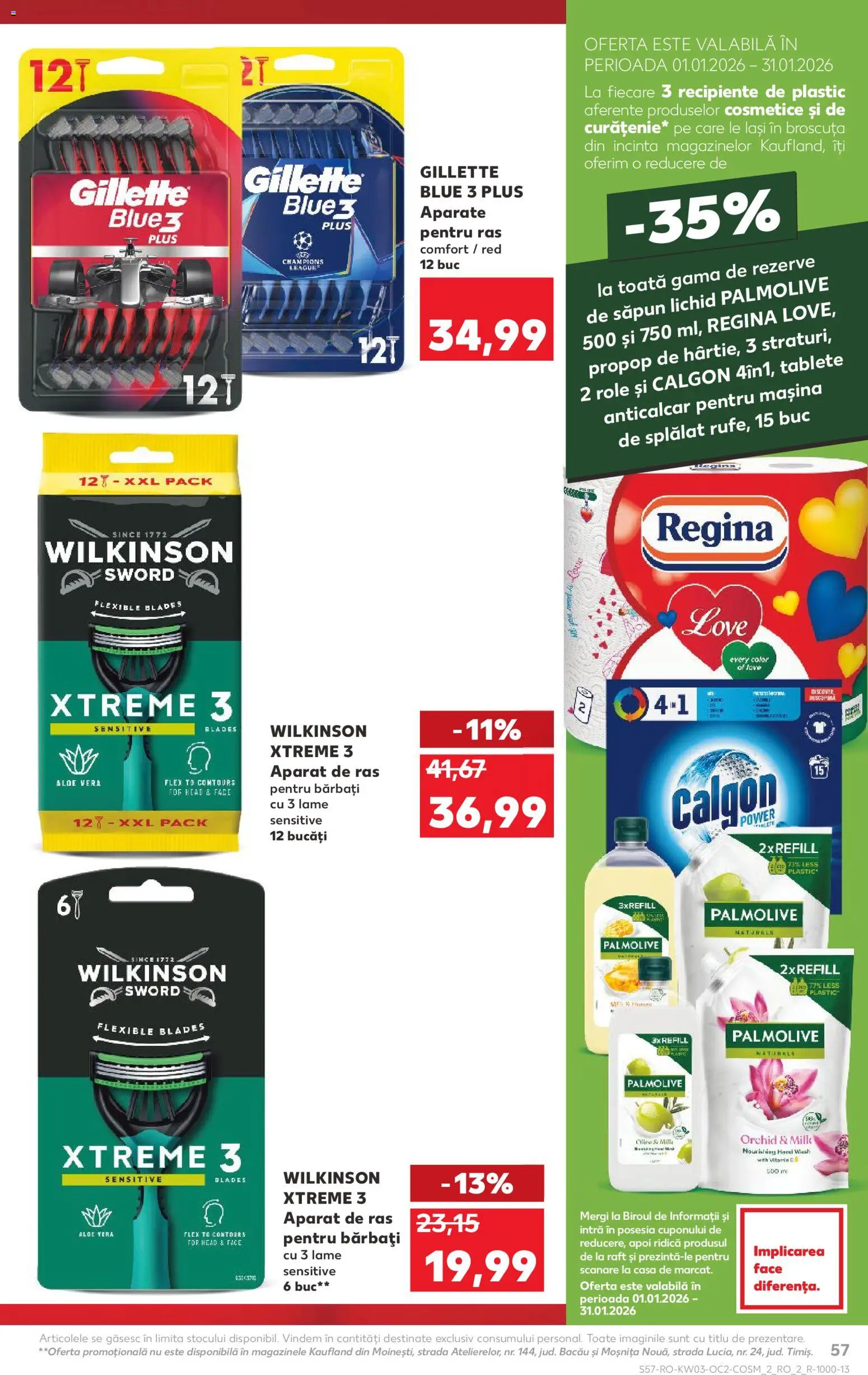 Kaufland RO akciós ujság - amely érvényes a következő dátumtól: 14.01.2026 | Oldal: 57 | Termékek: Aloe vera