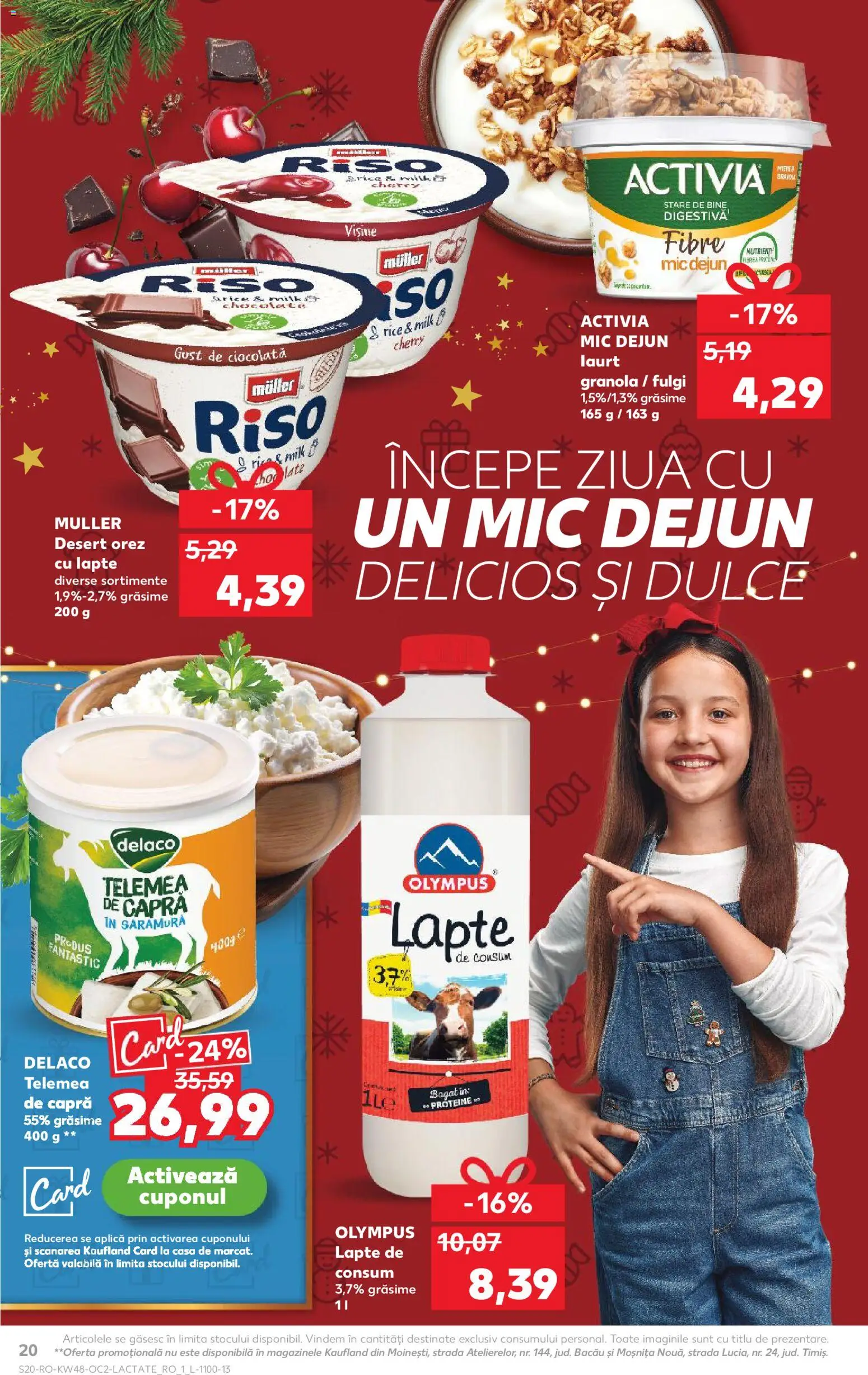 Noul catalog Kaufland – valabil de la 26.11.2025 | Pagină: 20 | Produse: Light Kedi Konservesi, Lapte, Orez, Fulgi