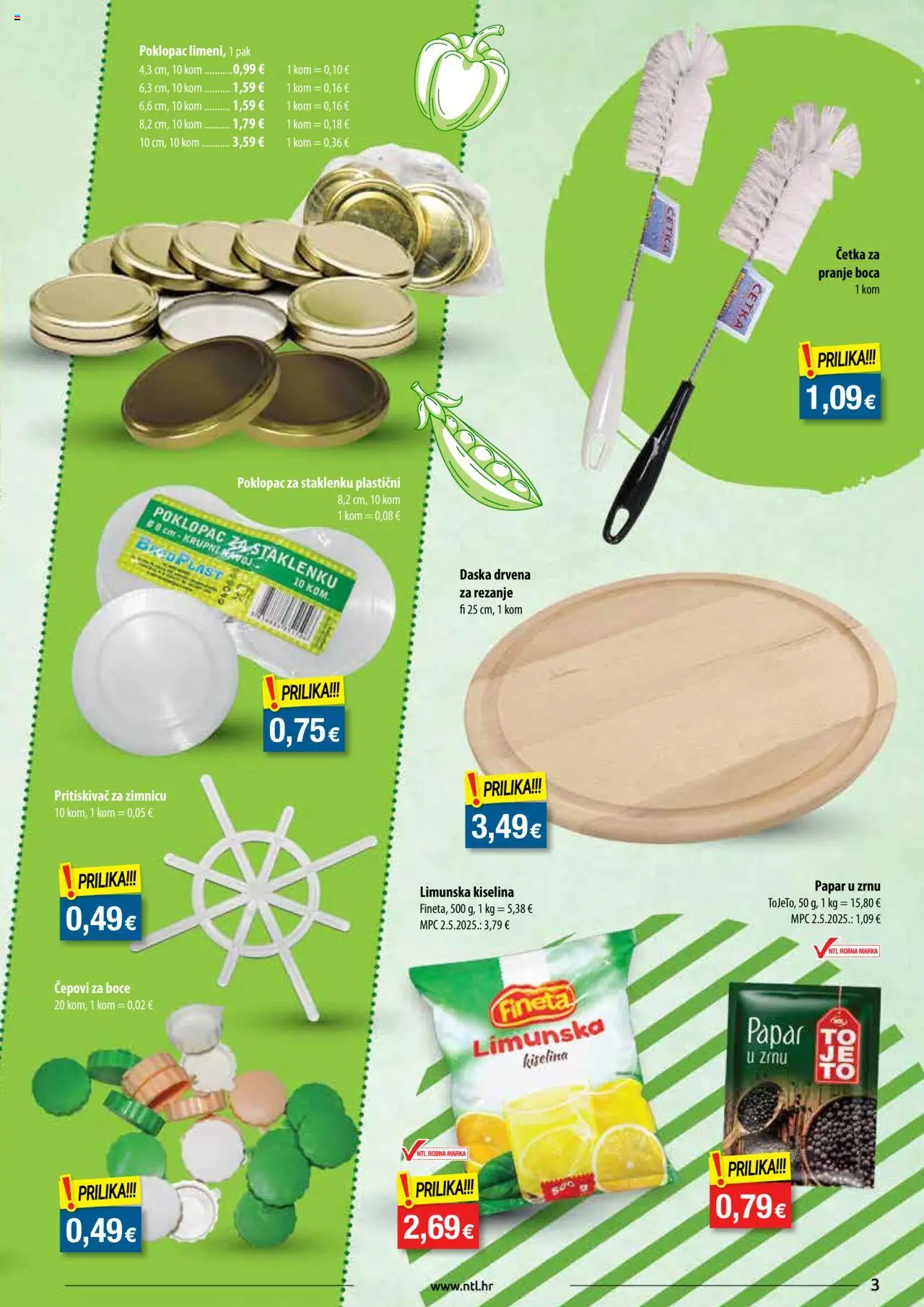 NTL katalog | vrijedi od 10.09.2025 | Stranica: 3 | Proizvodi: Četka, Papar