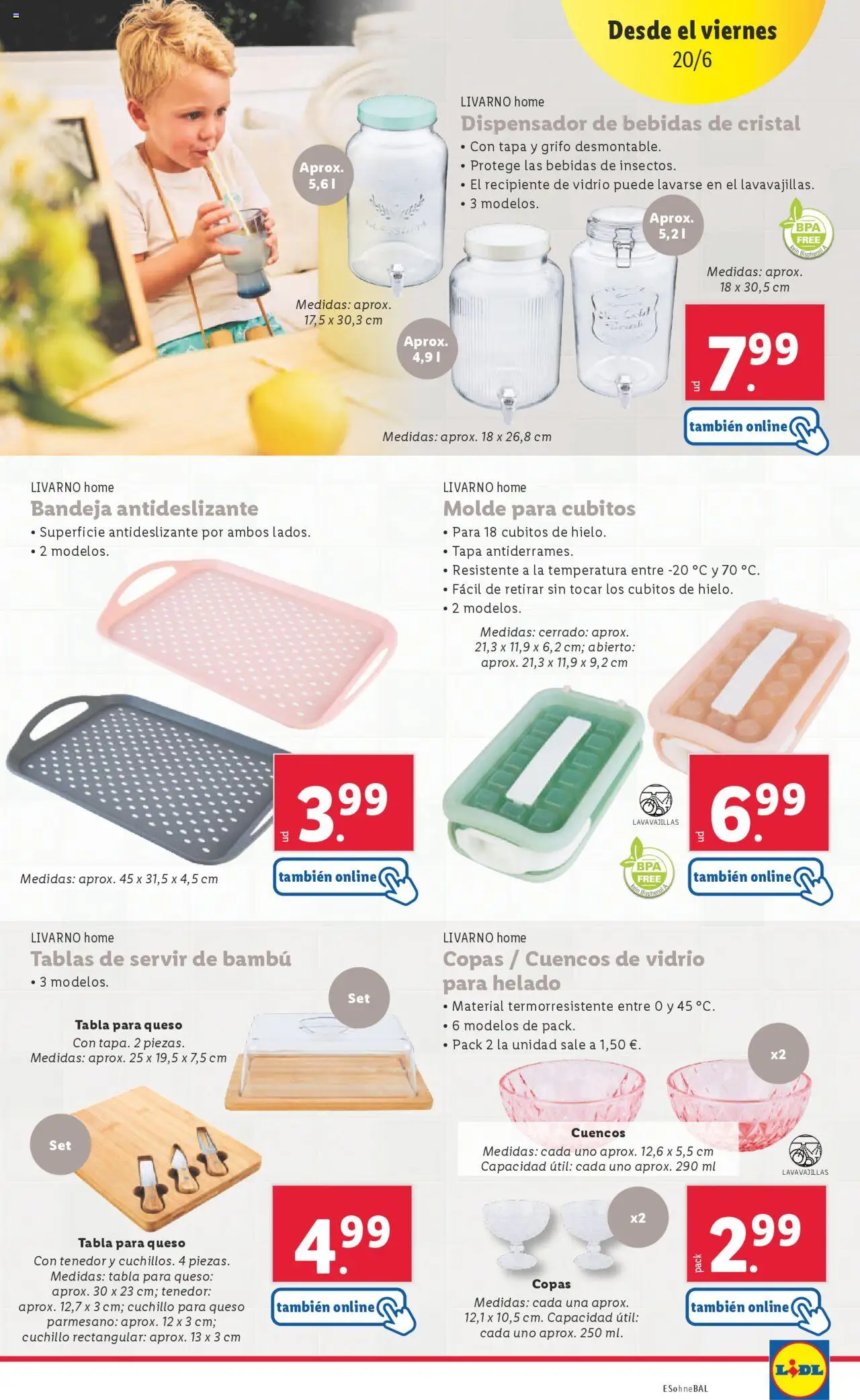 Lidl catálogo de bazar MAD │ válido desde el 16.06.2025 | Página: 19 | Productos: Queso, Helado, Dispensador, Lavavajillas