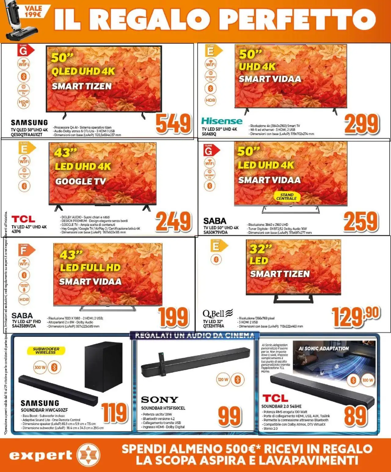Volantino Expert del 16.10.2025 | Pagina: 16 | Prodotti: Soundbar, Scopa, Audio, Speaker