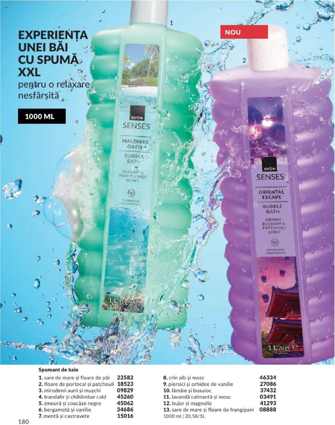 Catalog Avon - 08 2025 – valabil de la 01.08.2025 | Pagină: 180 | Produse: Zmeură, Orhidee, Sare, Spumant de baie