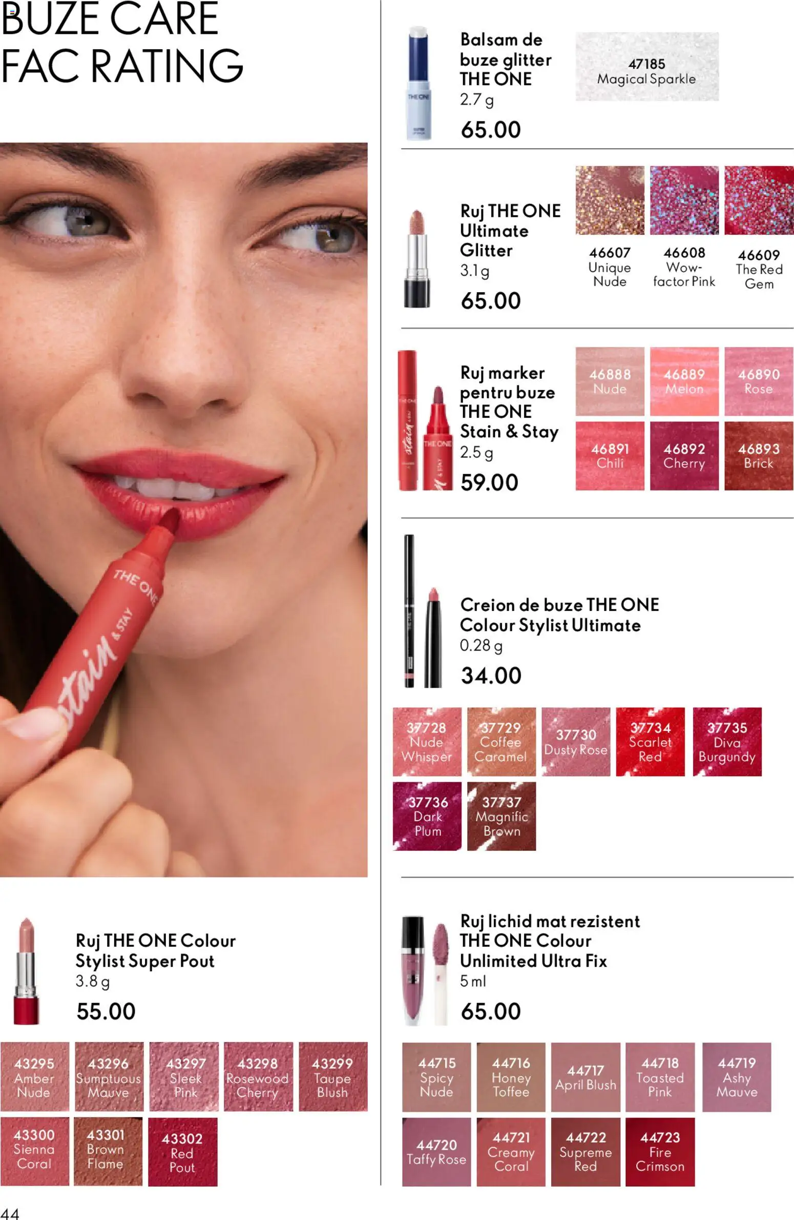 Noul catalog Oriflame – valabil de la 11.02.2026 | Pagină: 44 | Produse: Blush, Ruj, Balsam