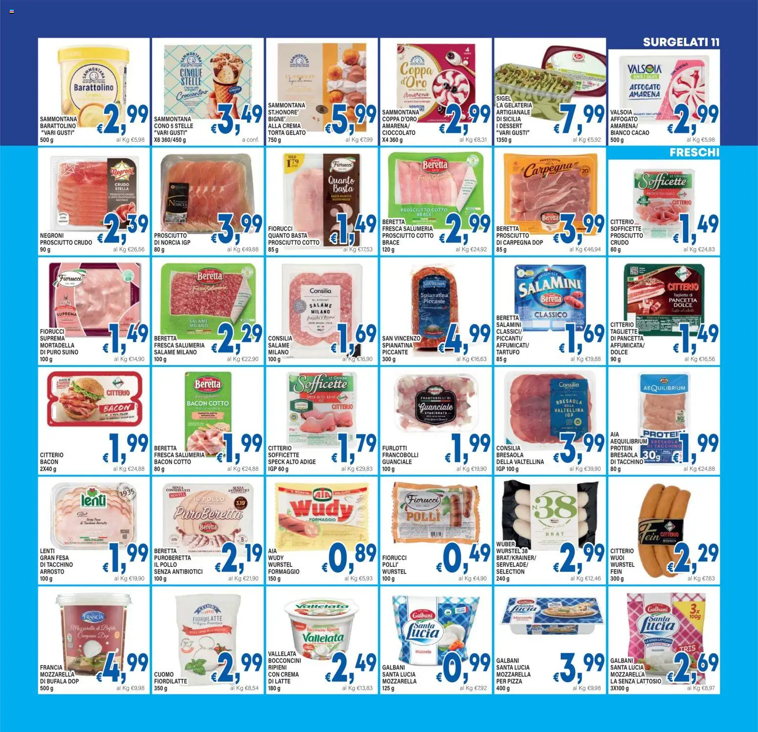 Volantino DEM del 29.04.2026 | Pagina: 11 | Prodotti: Pizza, Pancetta, Gelato, Tacchino