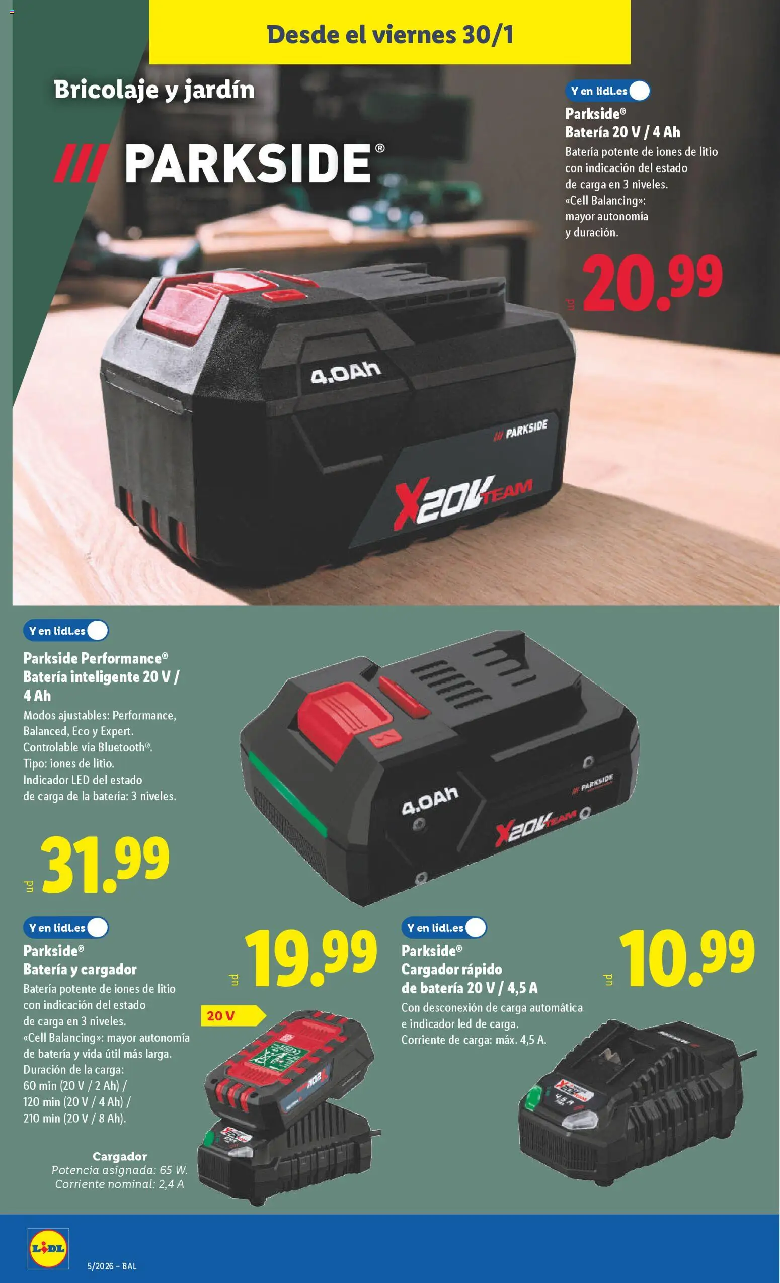 Lidl folleto de bazar │ válido desde el 26.01.2026 | Página: 16 | Productos: Batería