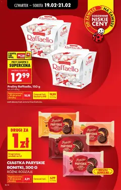 Pogląd oferty "Praliny Raffaello, 150 g, Praline Raffaello, 150 g" - ważna od 19.02.2026 | Strona: 12 | Produkty: Karta, Praliny, Ciastka