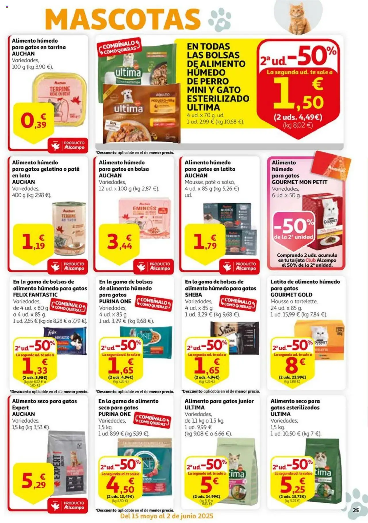 Alcampo - Especial Mascotas Guanya en estalvi │ válido desde el 20.05.2025 | Página: 25 | Productos: Gelatina, Mousse, Paté, Té