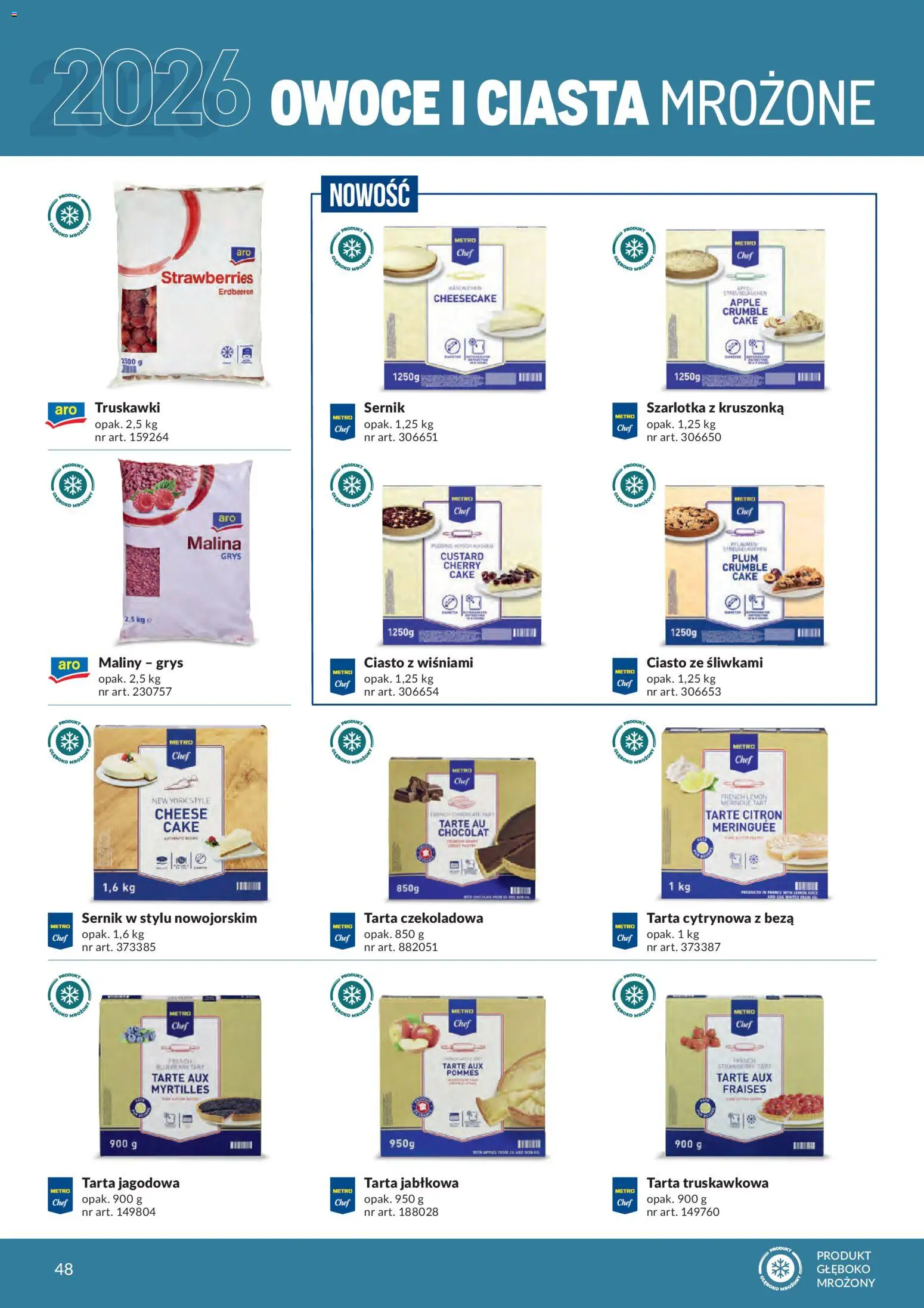 Makro gazetka - Produktów marek własnych dla profesjonalnej Gastronomii od 01.03.2026 | Strona: 48 | Produkty: Malina, Czekoladowa, Maliny, Truskawki