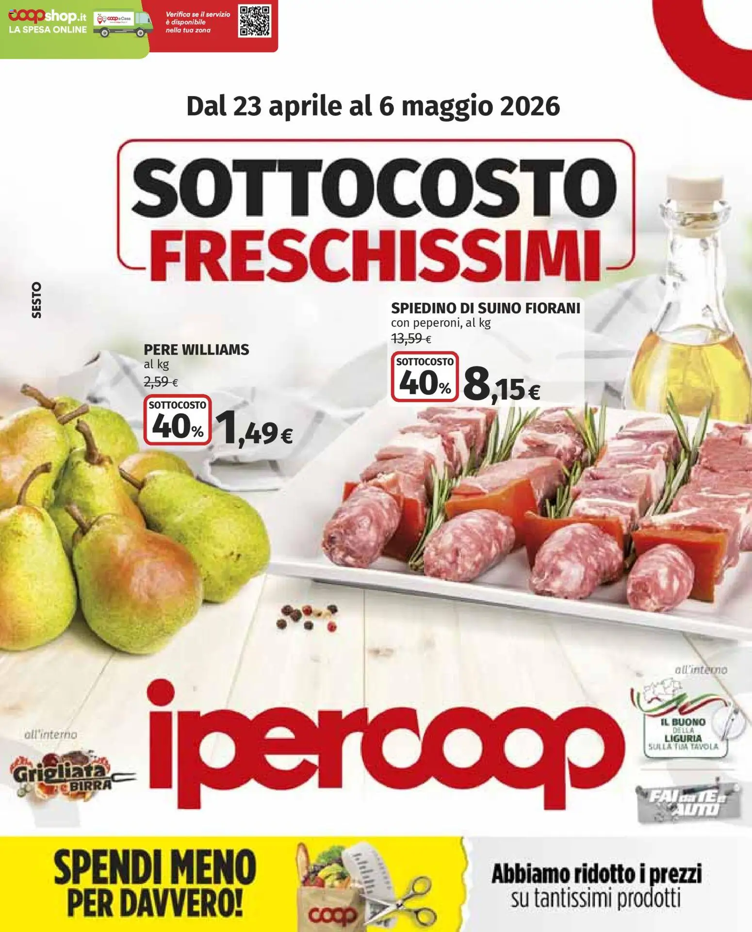 Volantino Ipercoop del 23.04.2026 | Pagina: 1 | Prodotti: Birra, Suino