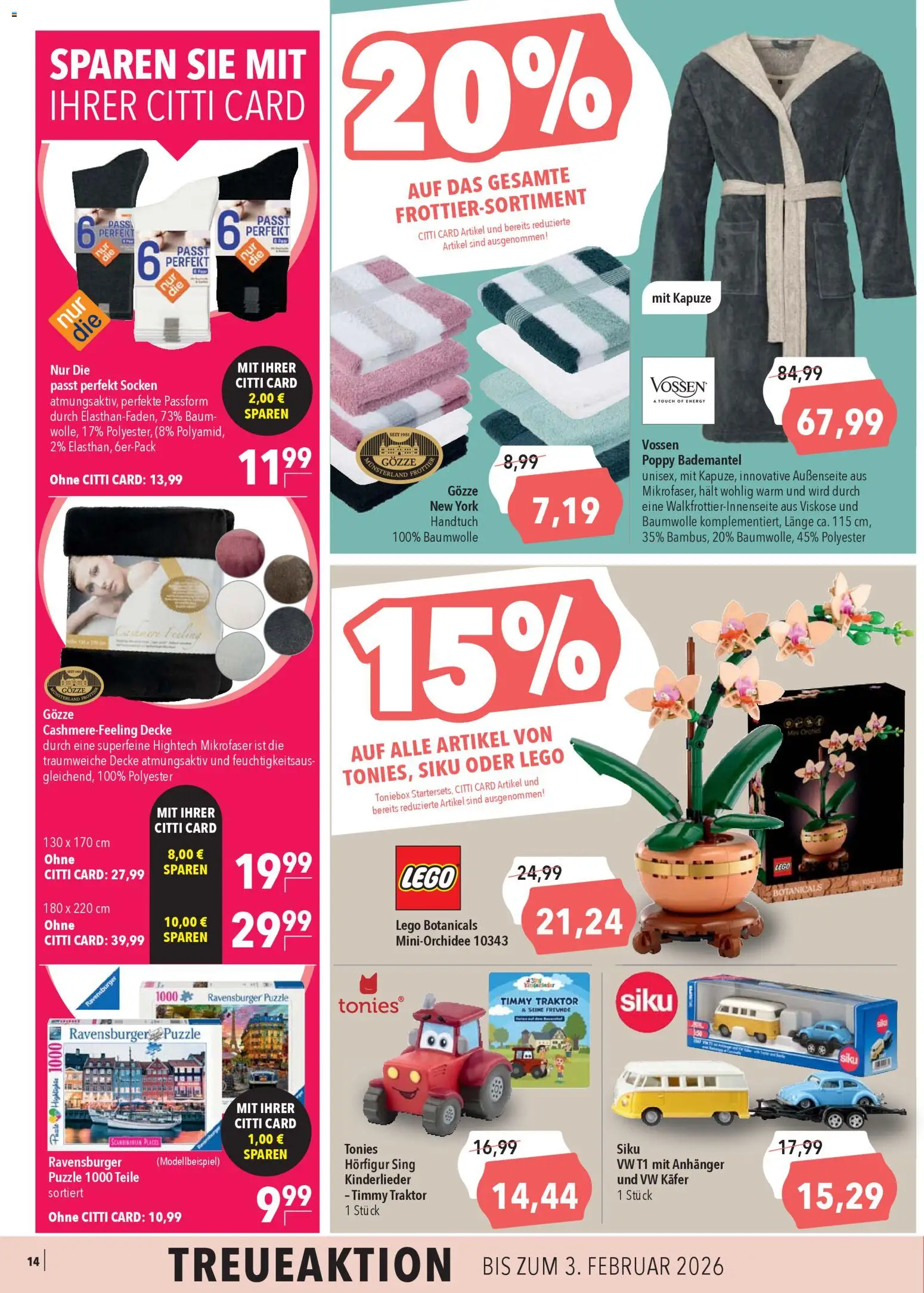 CITTI Markt Prospekt 	 – gültig ab 02.01.2026 | Seite: 16 | Produkte: Decke, Energy, Socken, Bademantel