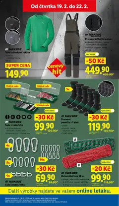 Náhled letáku PARKSIDE, PERFORMANCE, Pracovní kalhoty s laclem, materiál CORDURA® - oblast kolen je min. 10x odolnější, materiál: polyester, bavlna, 48-58. od 19.02.2026 | Strana: 37