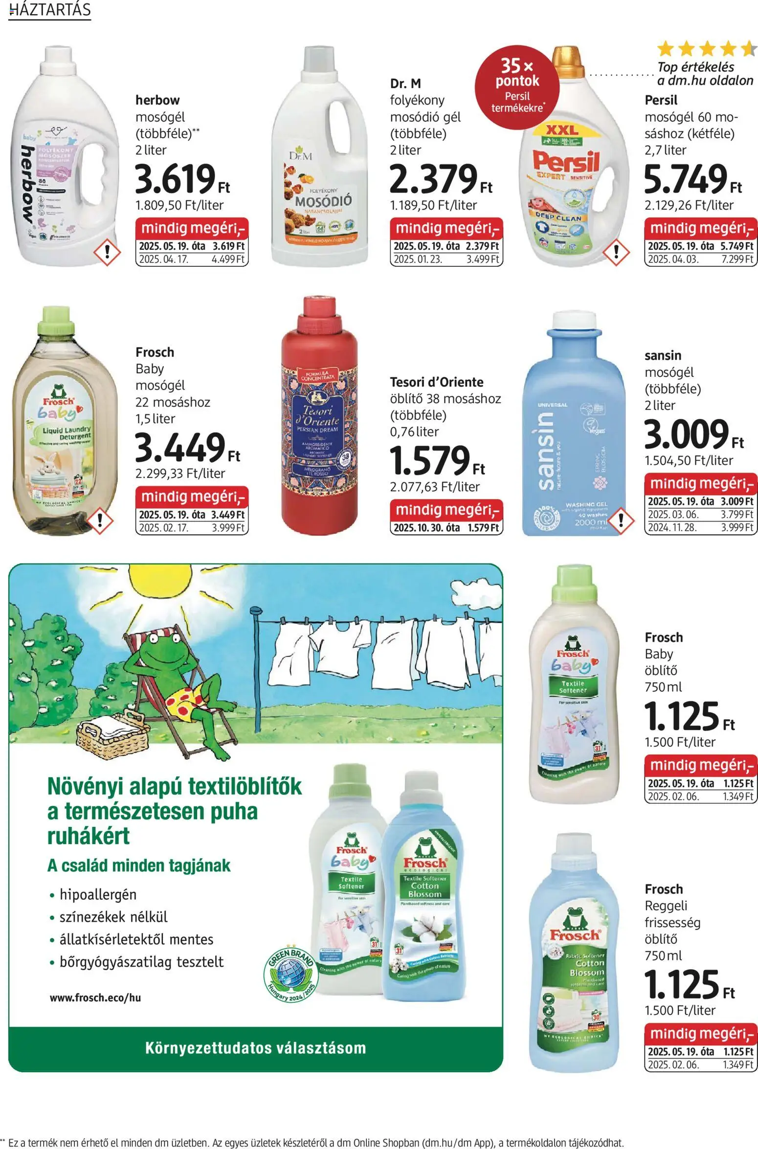 DM Drogerie Markt akciós ujság - amely érvényes a következő dátumtól: 30.10.2025 | Oldal: 22 | Termékek: Persil, Mosógél, Öblítő