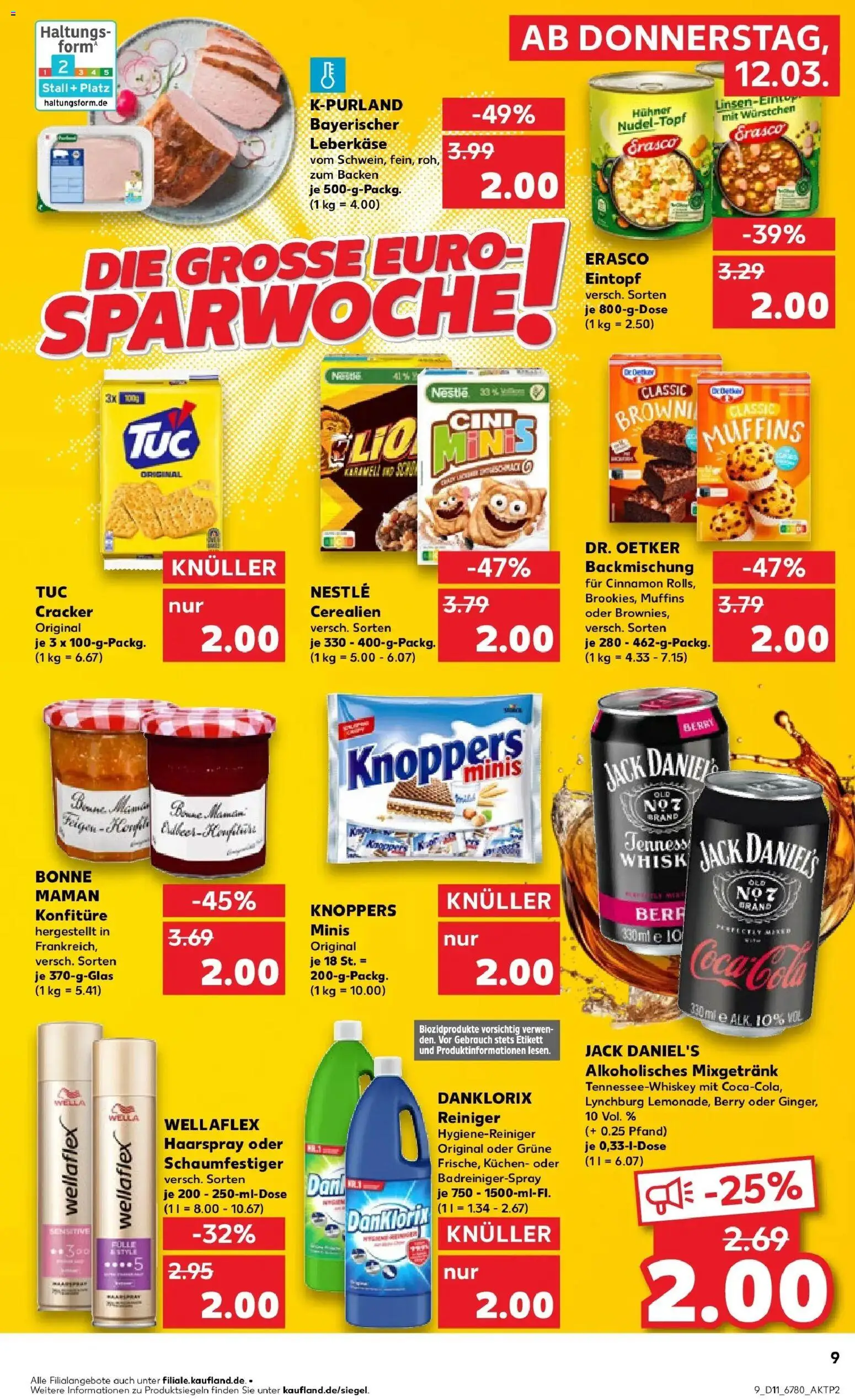 Kaufland Prospekt Bentwisch	 – gültig ab 09.03.2026 | Seite: 21 | Produkte: Haarspray, Kuchen, Erasco, Bonne maman