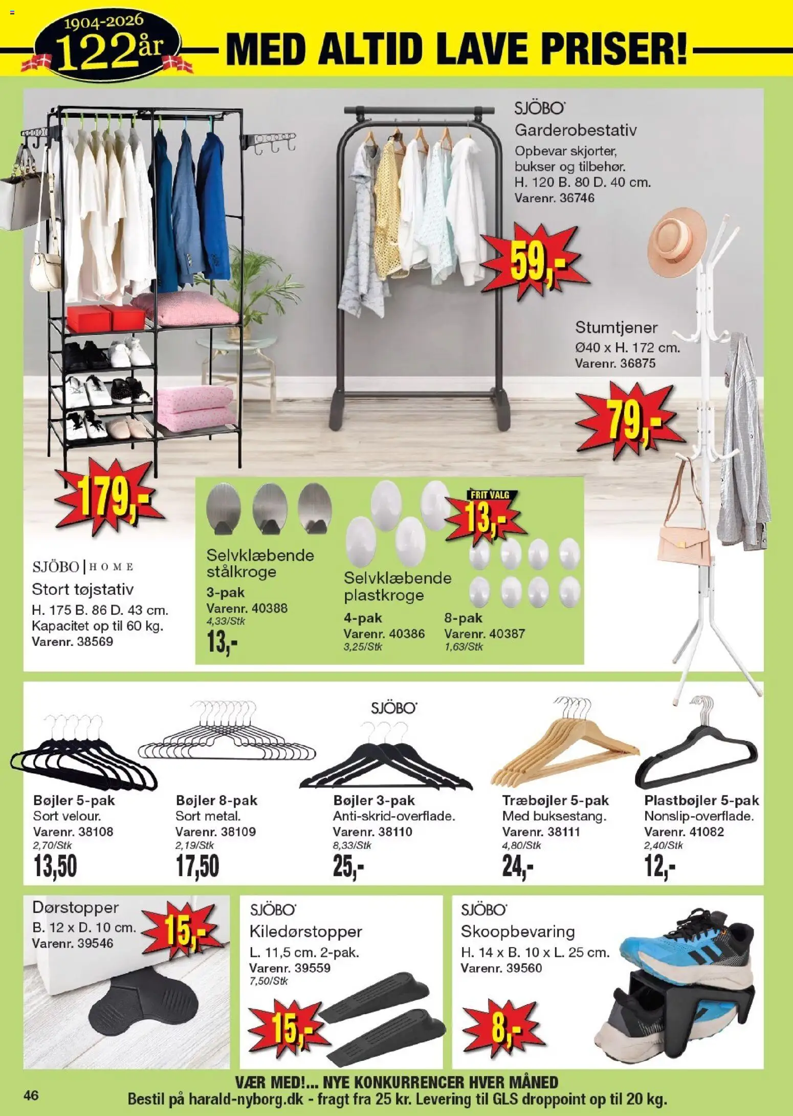 Harald Nyborg tilbudsavis – gyldig fra 26.02.2026 | Side: 50 | Produkter: Skoopbevaring, Bøjler, Stumtjener, Bukser