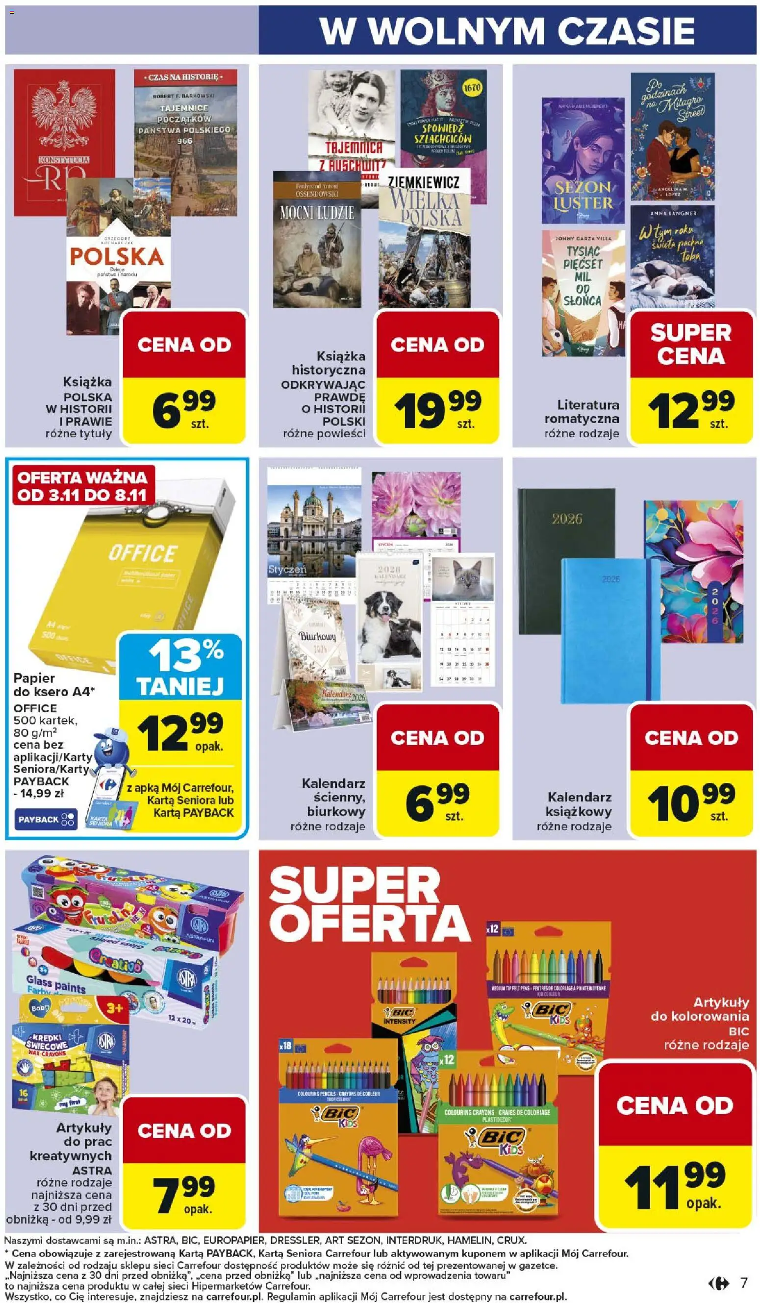 Carrefour Gazetka - Łap super okazje od 03.11.2025 | Strona: 7 | Produkty: Karta, Kalendarz