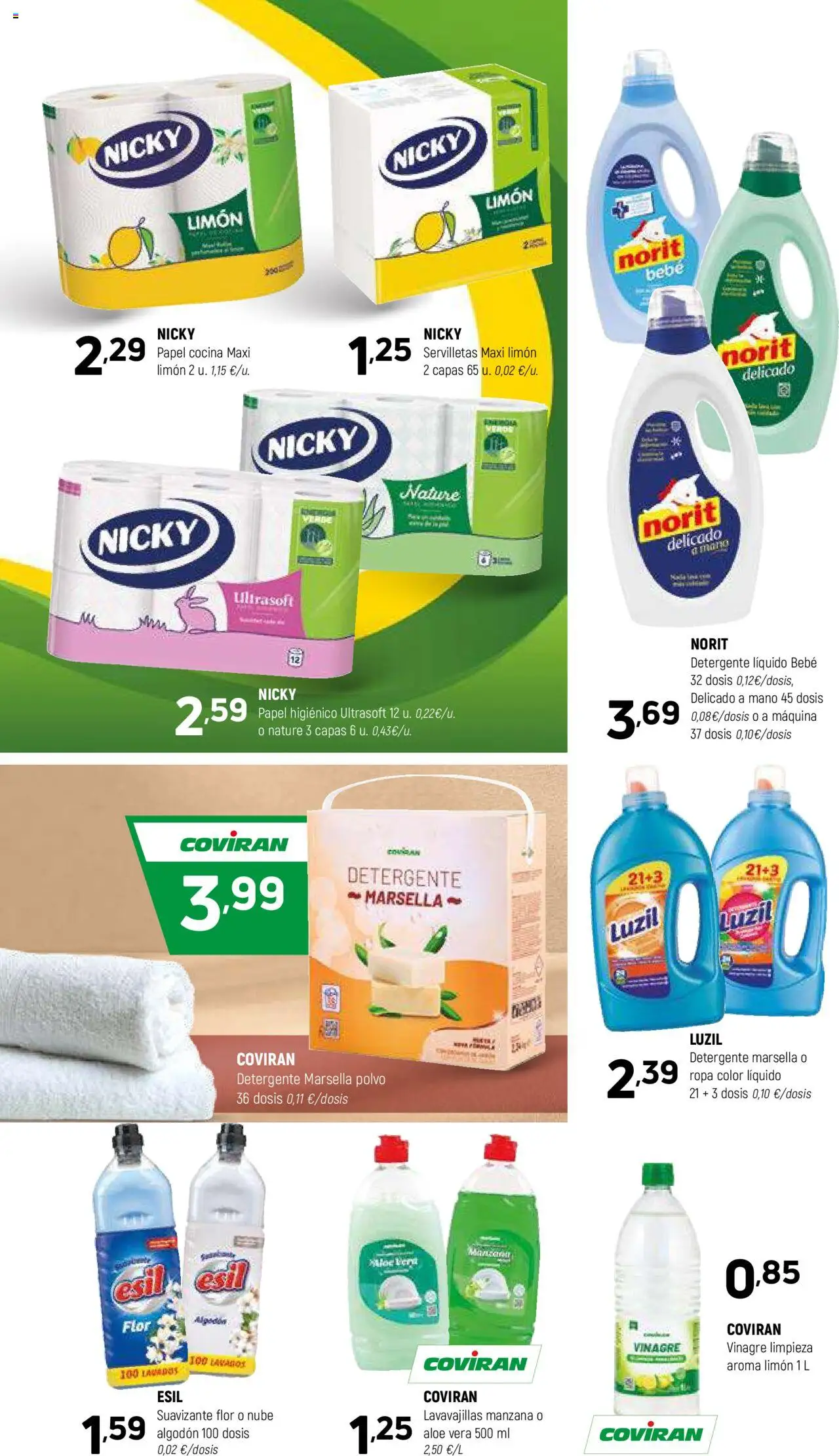Coviran ofertas │ válido desde el 03.06.2025 | Página: 18 | Productos: Papel higienico, Manzana, Ropa, Detergente líquido
