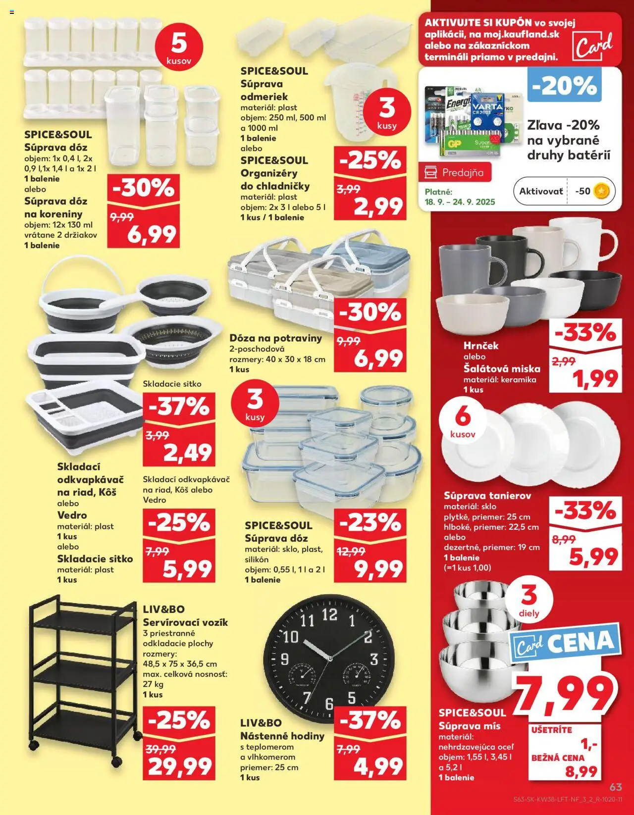 Kaufland SK akciós ujság - amely érvényes a következő dátumtól: 18.09.2025 | Oldal: 63