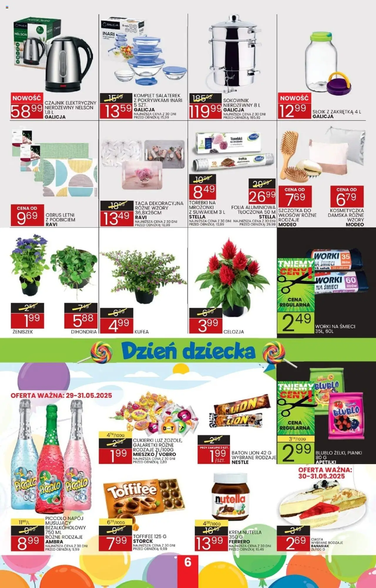 Wafelek Gazetka od 26.05.2025 | Strona: 6 | Produkty: Galaretki, Czajnik, Toffifee, Krem