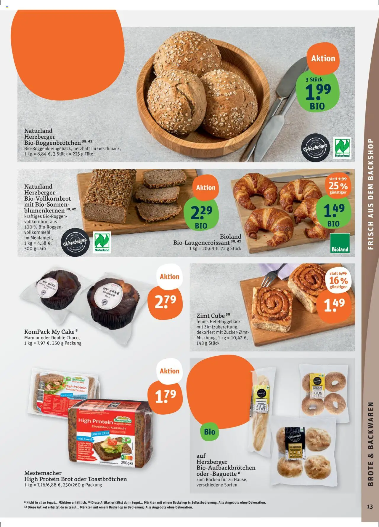 Tegut Prospekt - gültig ab dem 21.08.2025 | Seite: 15 | Produkte: Vollkornbrot, Baguette, Brot