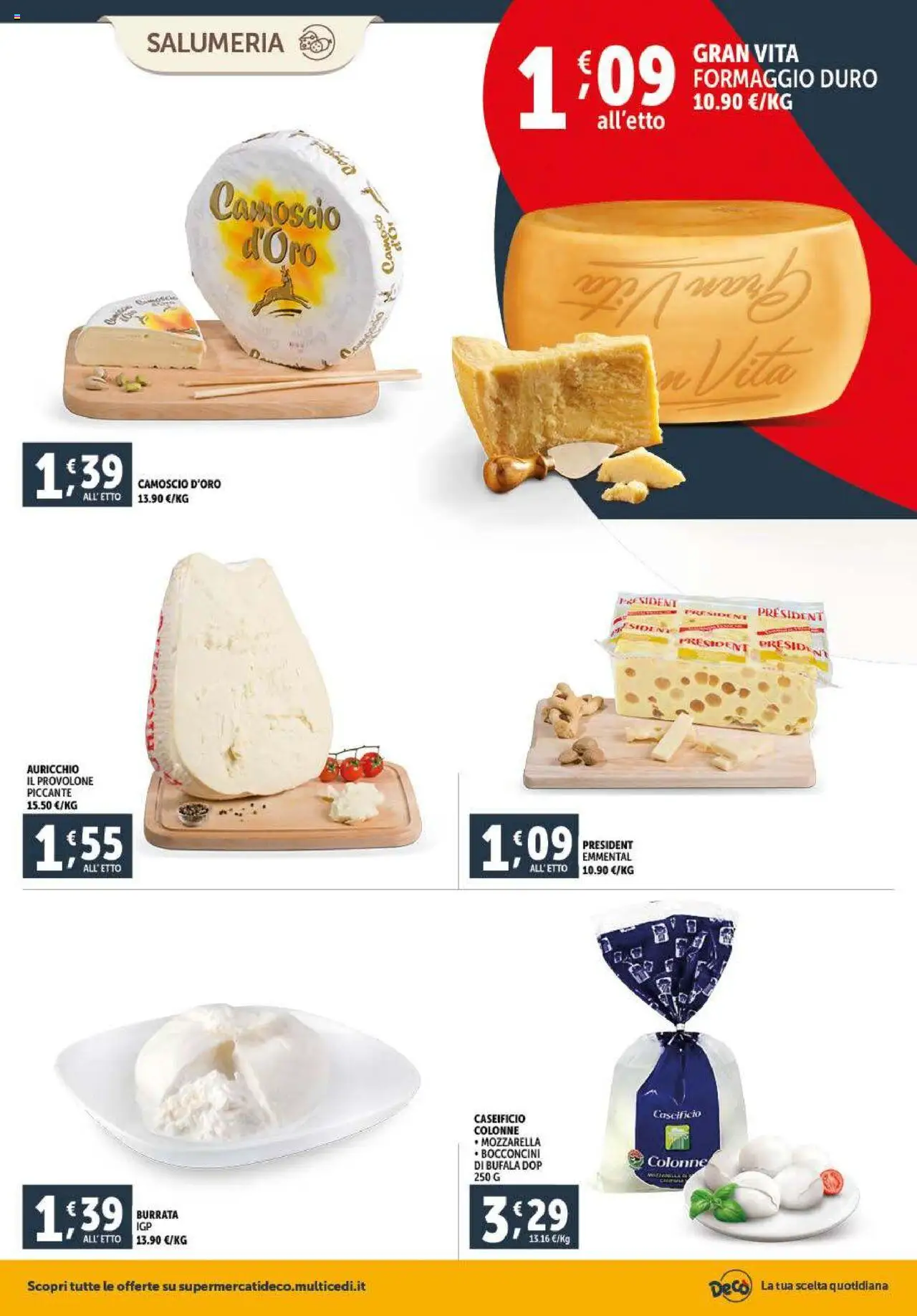 Volantino Decò del 02.09.2025 | Pagina: 2 | Prodotti: Provolone, Mozzarella, Formaggio, Burrata