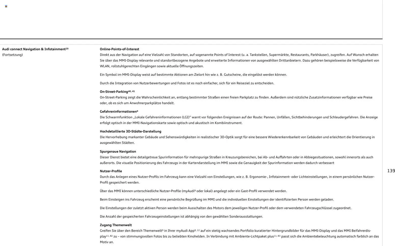 Audi Prospekt 	 – gültig ab 28.10.2025 | Seite: 139 | Produkte: Sitzbank