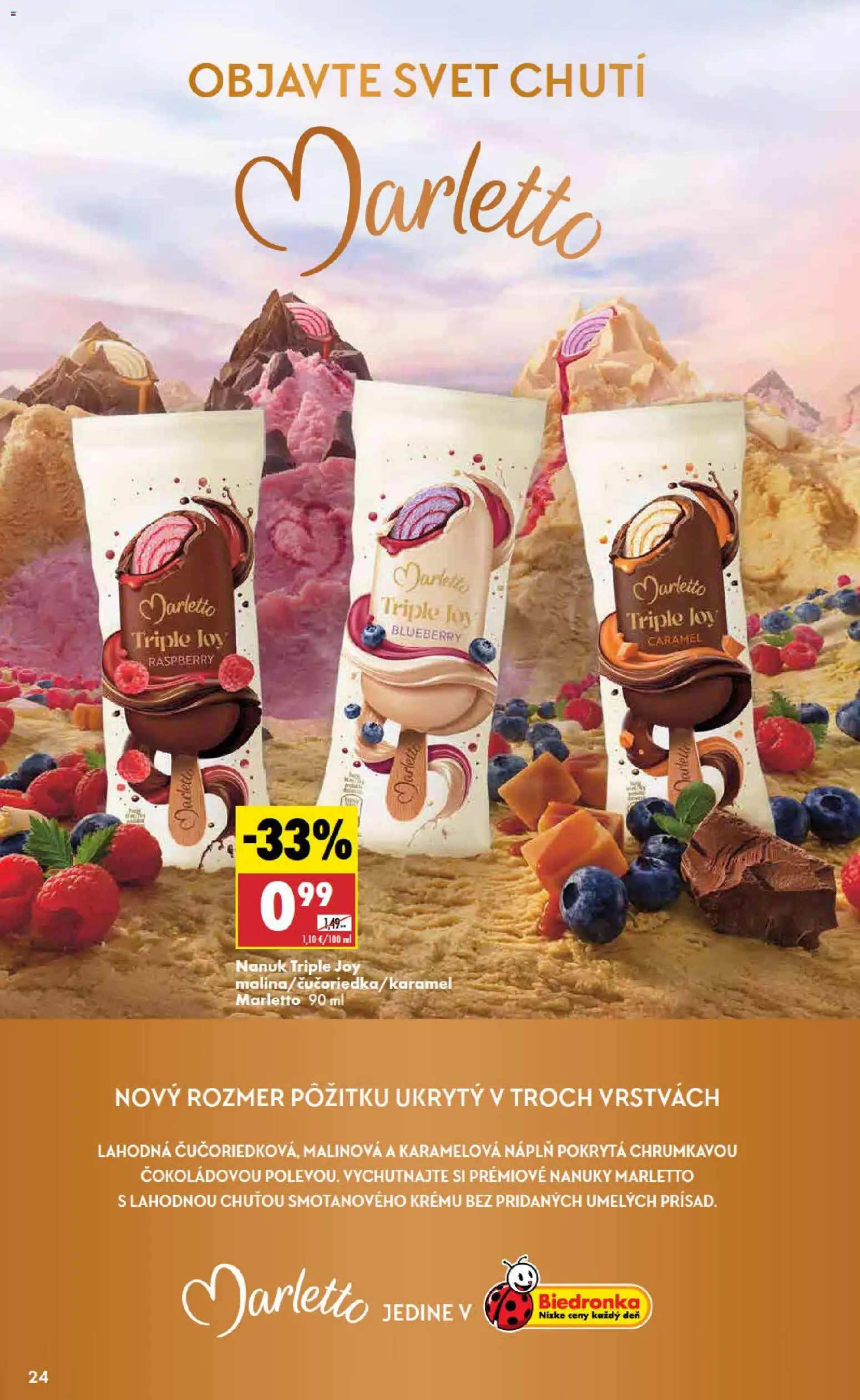 Nové Biedronka akcie – leták je platný od 16.04.2026 | Strana: 24 | Produkty: Nanuk, Nanuky