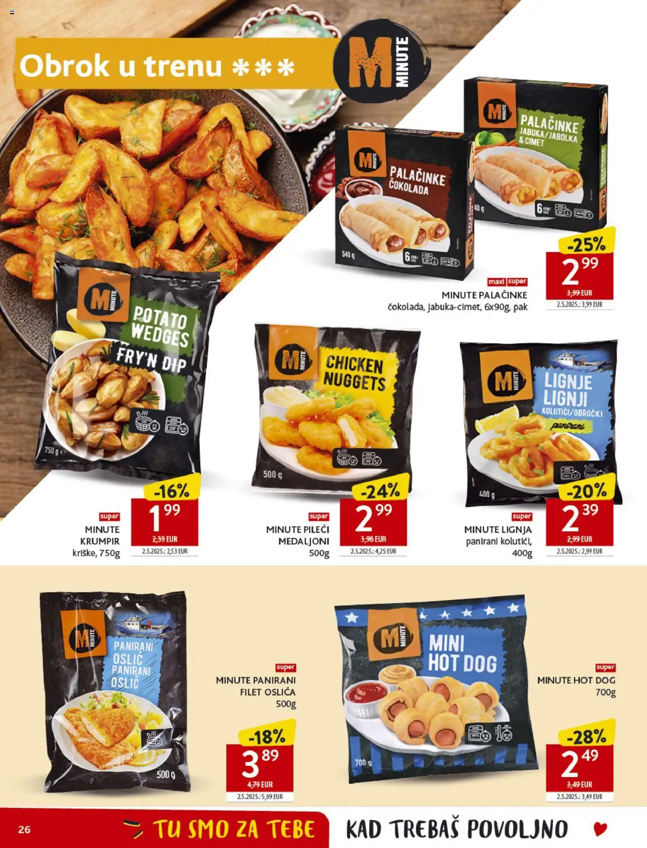 Konzum katalog | vrijedi od 10.09.2025 | Stranica: 26 | Proizvodi: Pileći medaljoni, Čokolada, Lignje, Krumpir