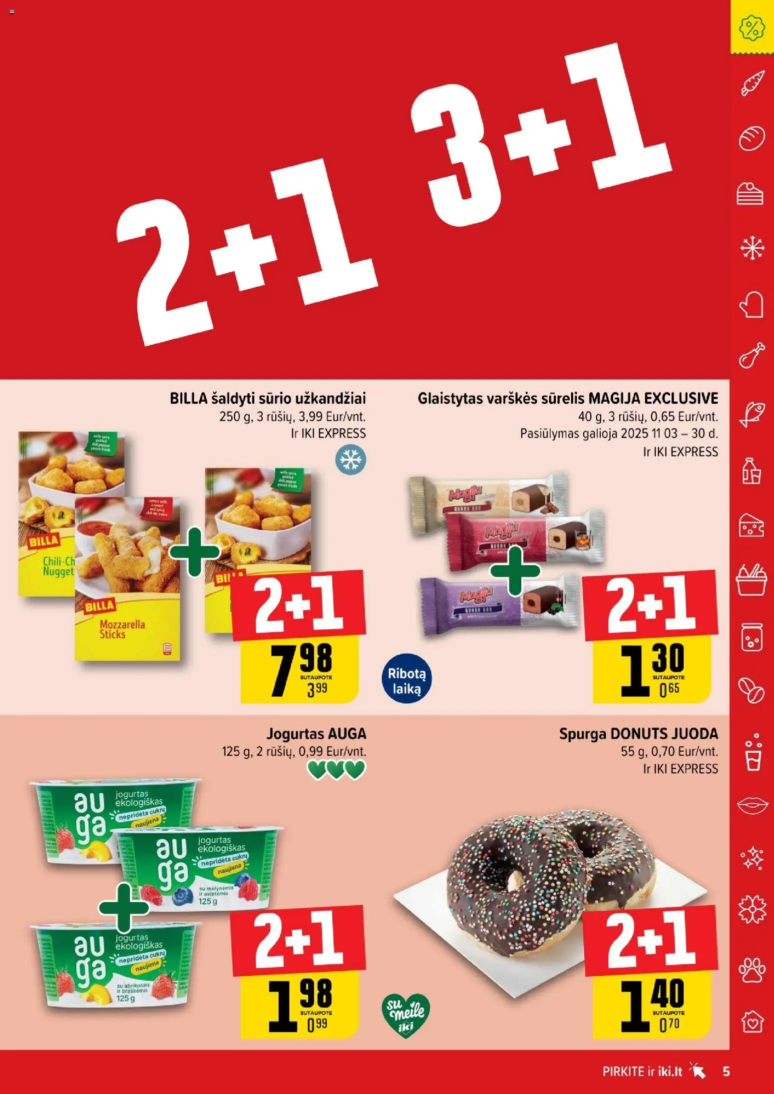 IKI akcijos nuo 17.11.2025 | Puslapis: 5 | Prekių: Sūrelis, Spurga, Jogurtas