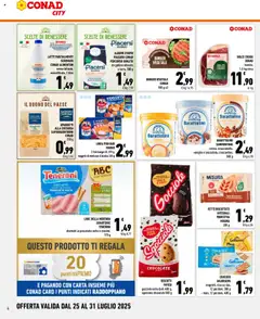 Volantino Conad del 25.07.2025 | Pagina: 4 | Prodotti: Uova, Riso, Prosciutto, Mais