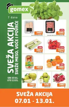 Gomex sveža akcija - pregled Gomex kataloga - važi od 07.01.2026